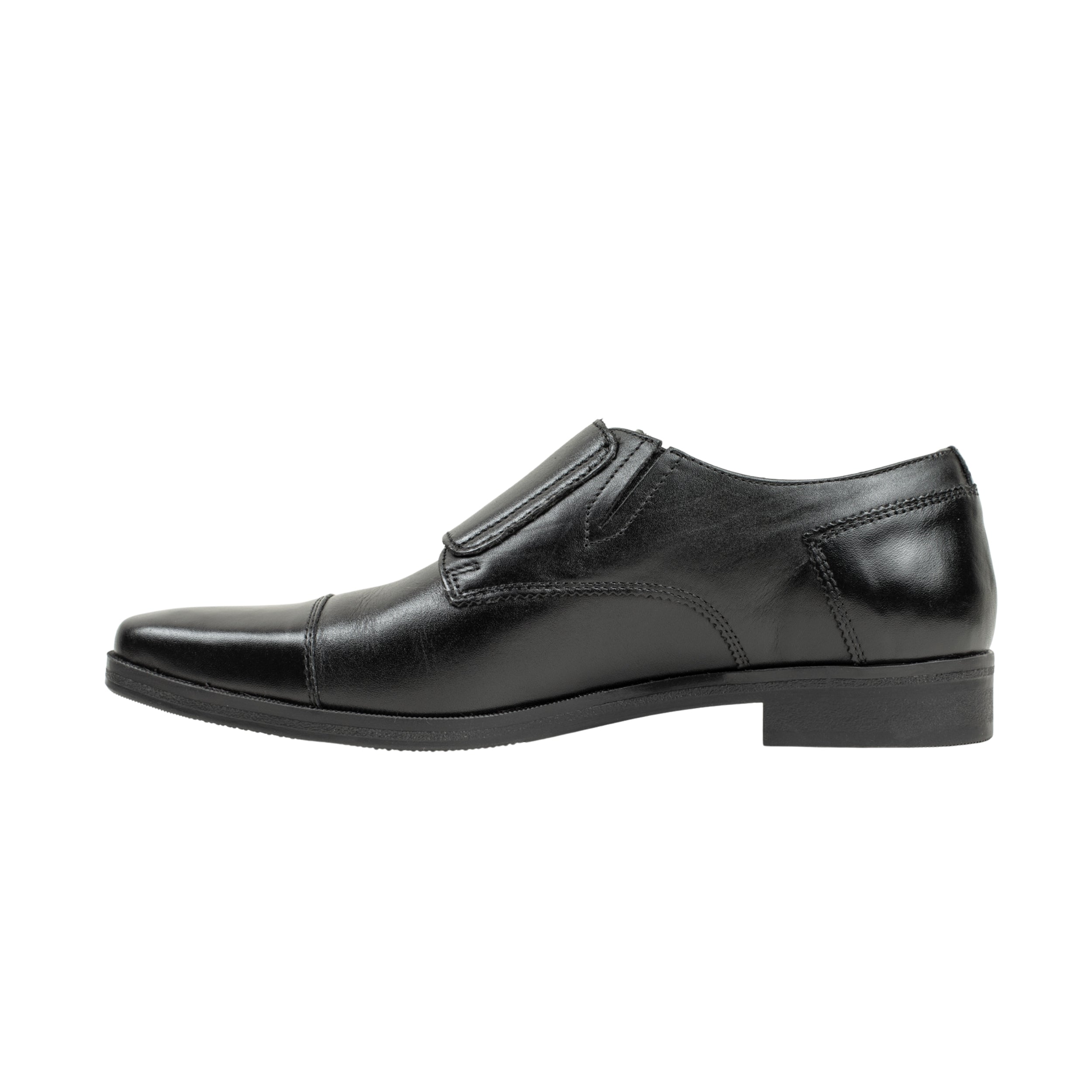 Vibrant Black Classic Monk Men's Leather Formal Shoes | Vibrant® Elegant Dress Shoes