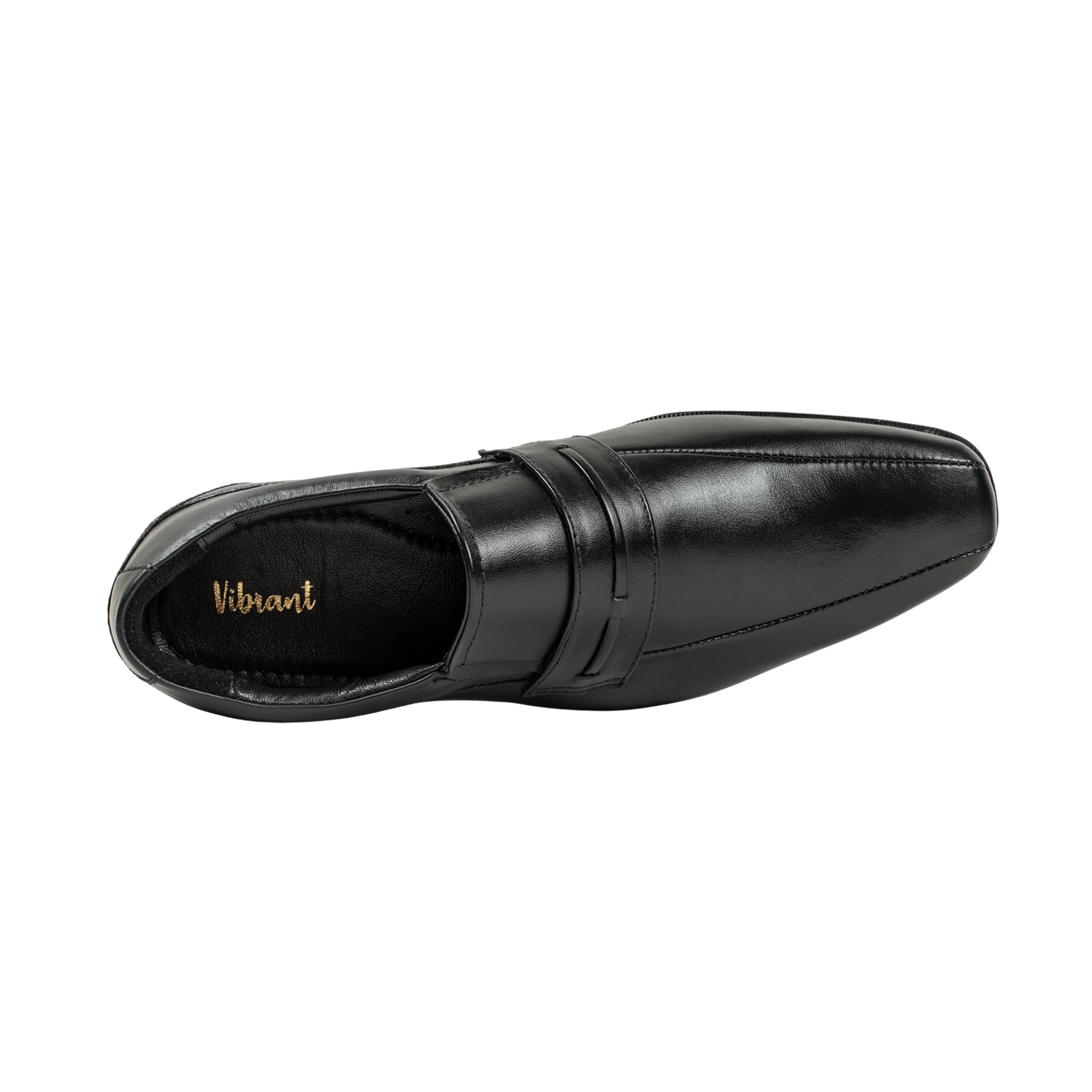 Vibrant Black Classic Men's Leather Formal Shoes | Vibrant® Elegant Dress Shoes