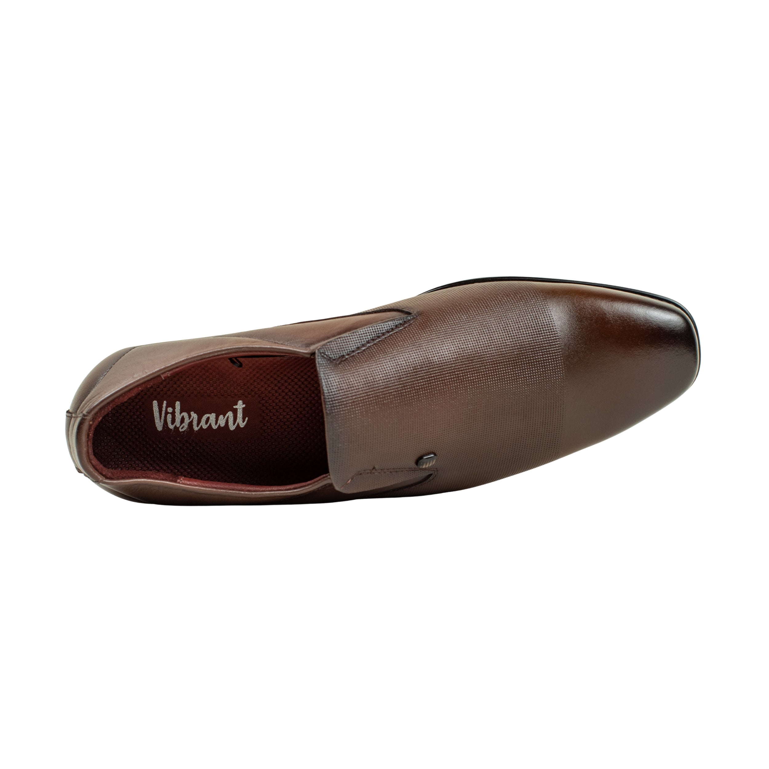 Vibrant Brown Classic Men's Leather Formal Shoes | Vibrant® Elegant Dress Shoes