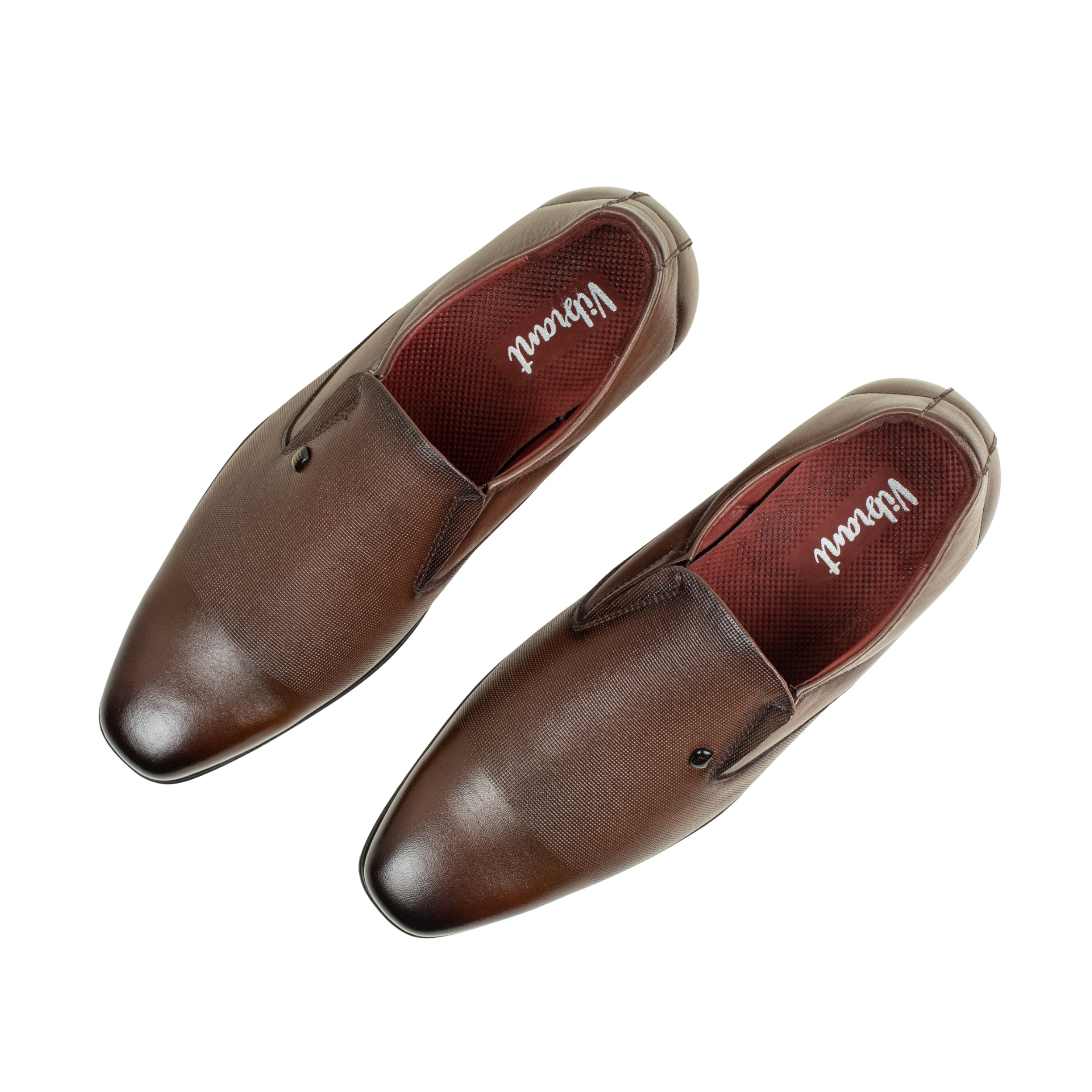 Vibrant Brown Classic Men's Leather Formal Shoes | Vibrant® Elegant Dress Shoes
