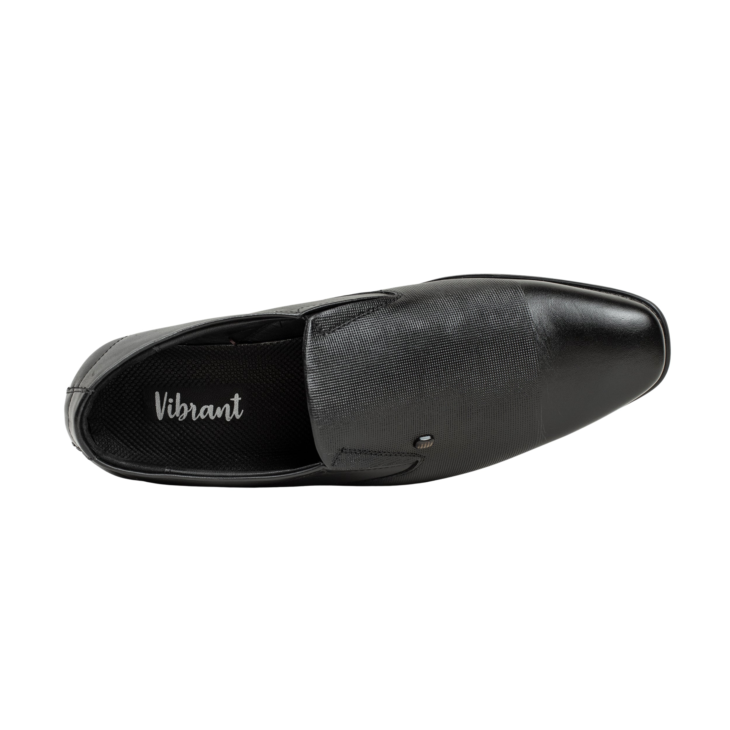 Vibrant Black Classic Men's Leather Formal Shoes | Vibrant® Elegant Dress Shoes