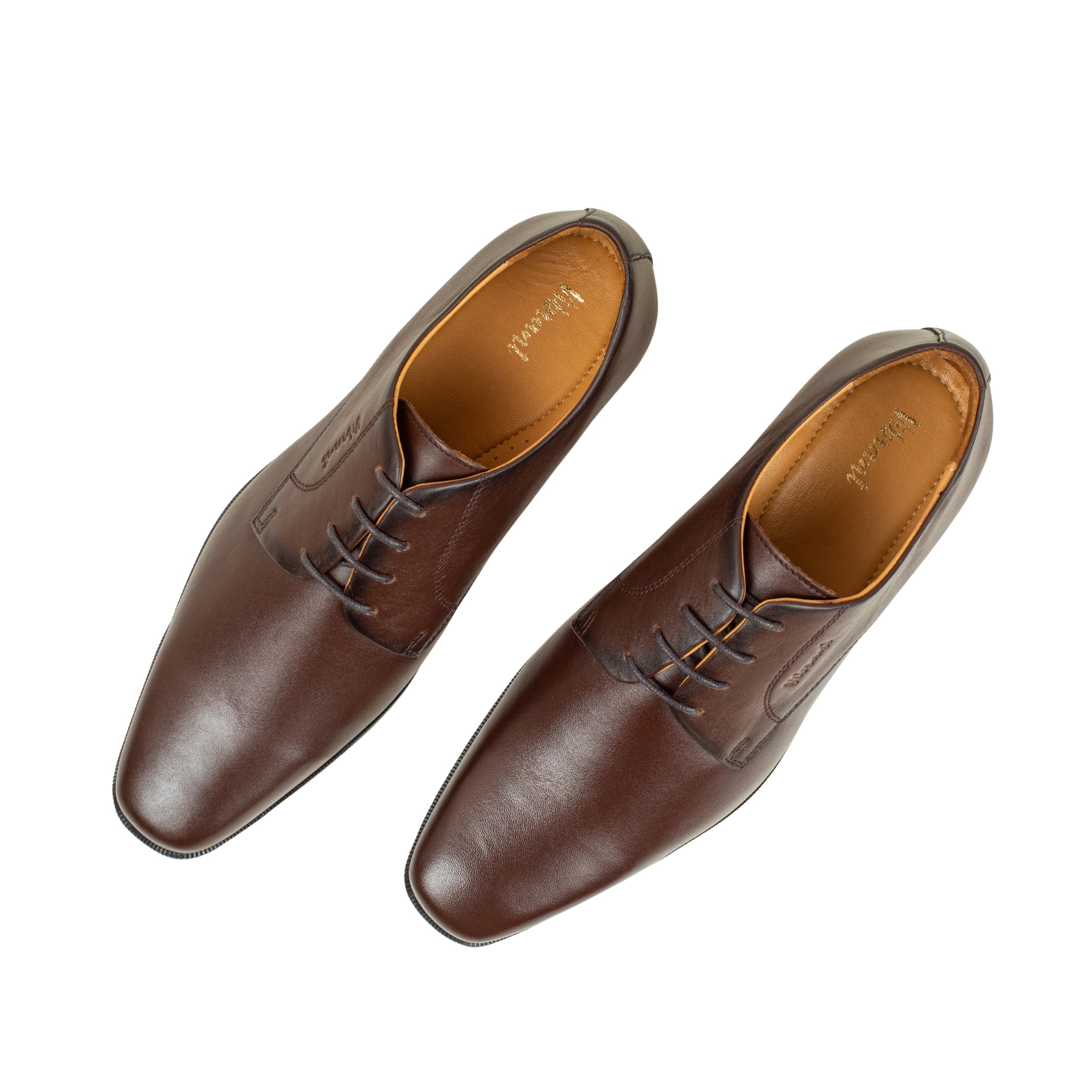 Vibrant Brown Classic Men's Leather Formal Shoes | Vibrant® Elegant Dress Shoes