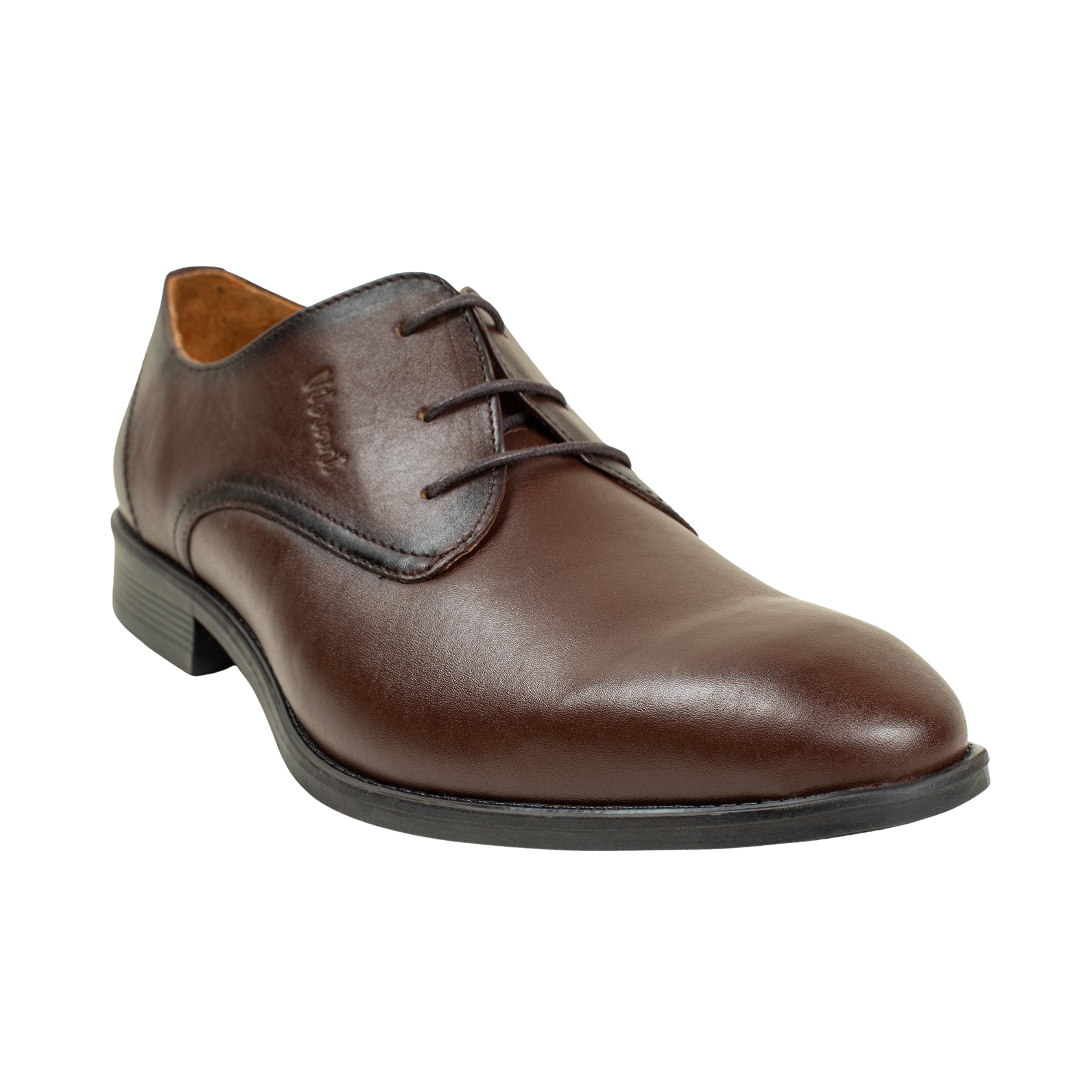 Vibrant Brown Classic Men's Leather Formal Shoes | Vibrant® Elegant Dress Shoes