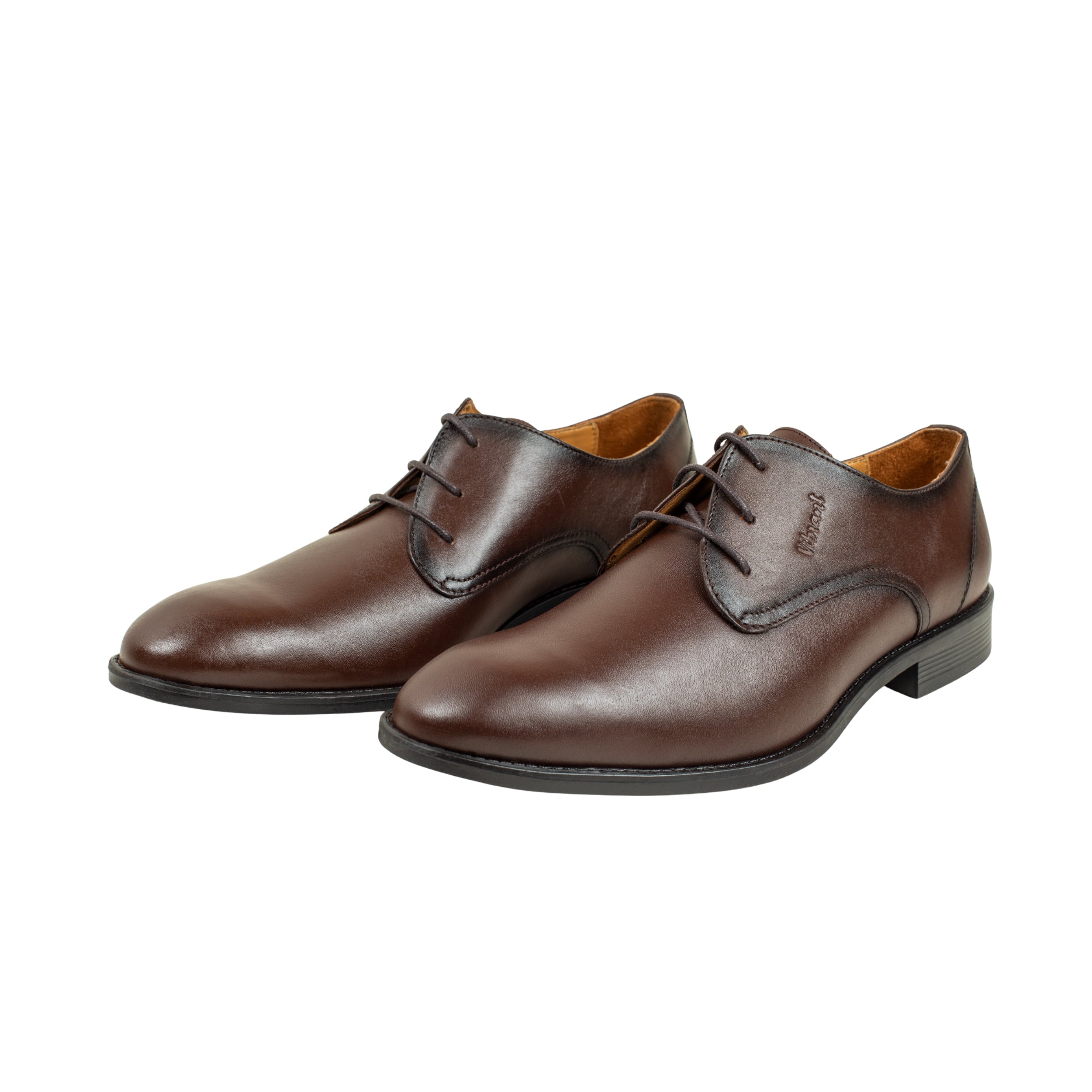 Vibrant Brown Classic Men's Leather Formal Shoes | Vibrant® Elegant Dress Shoes