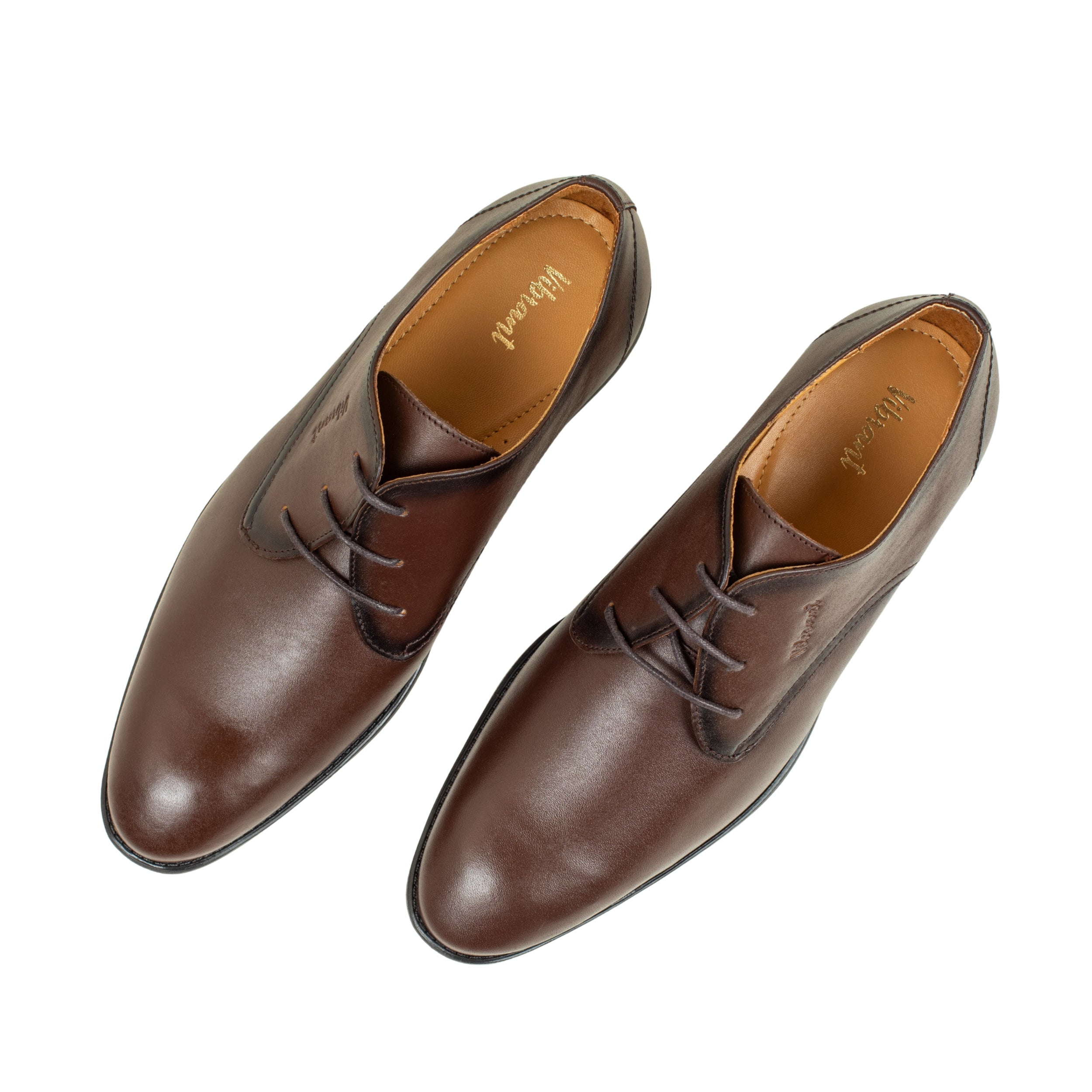 Vibrant Brown Classic Men's Leather Formal Shoes | Vibrant® Elegant Dress Shoes