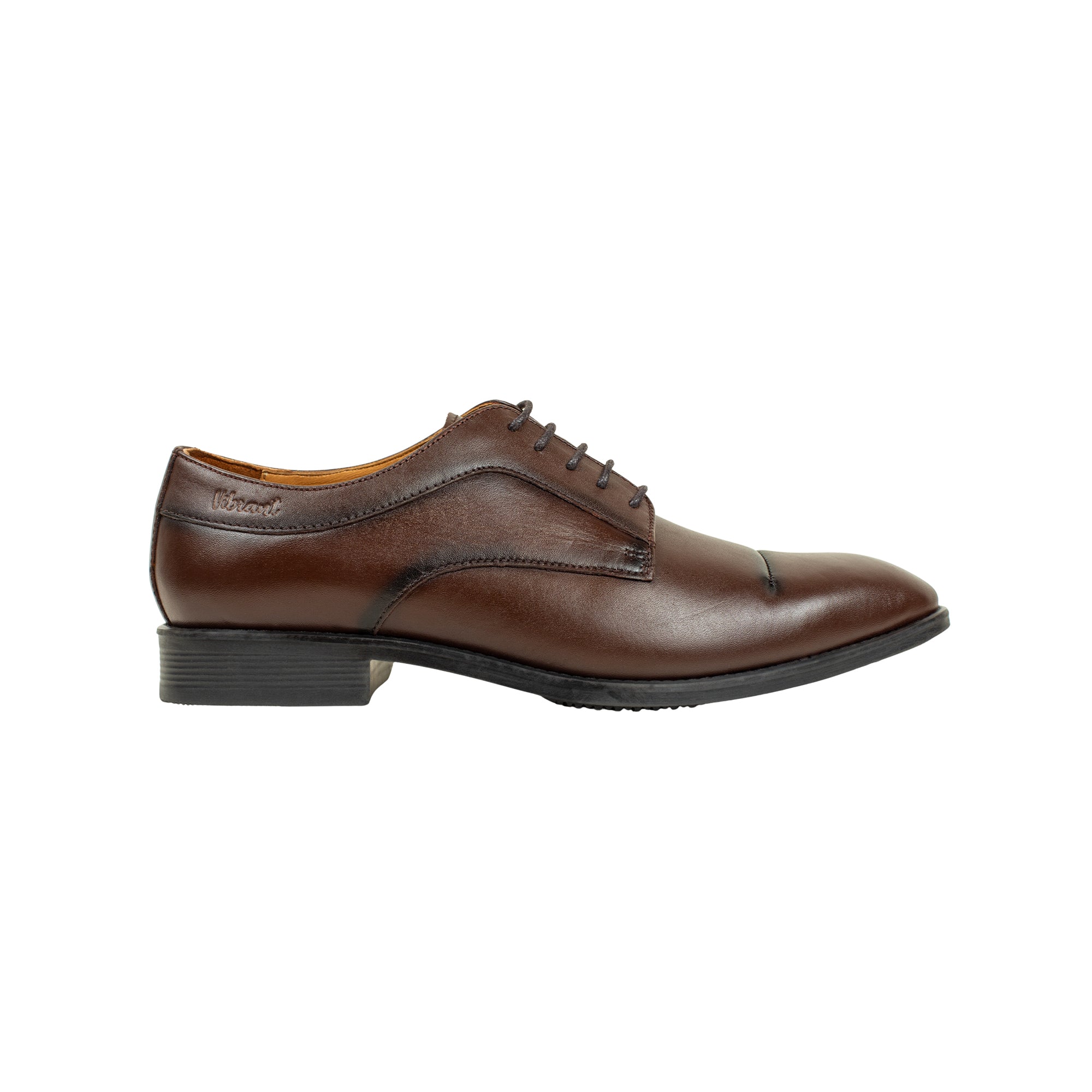 Vibrant Brown Classic Men's Leather Formal Shoes | Vibrant® Elegant Dress Shoes