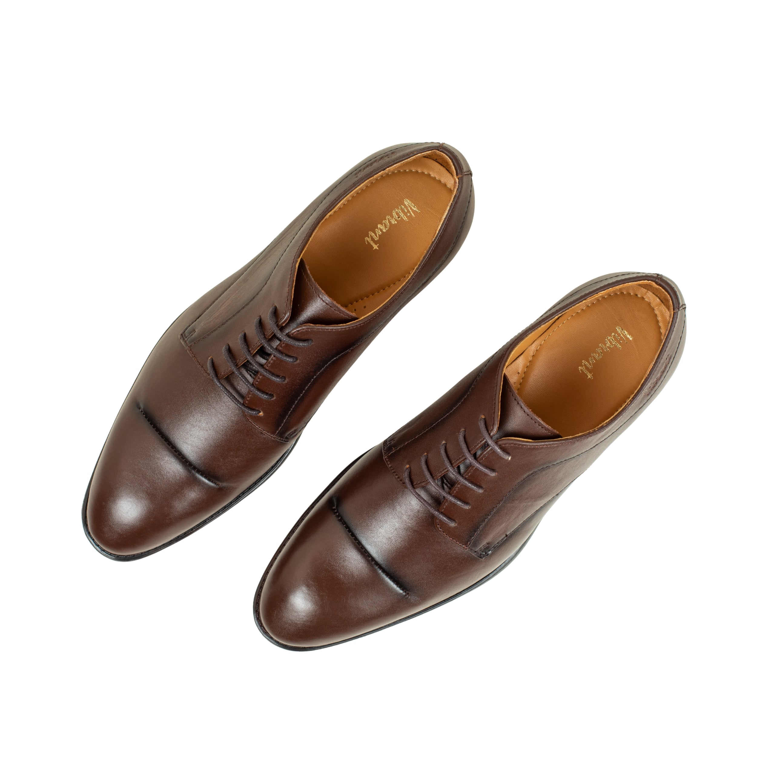 Vibrant Brown Classic Men's Leather Formal Shoes | Vibrant® Elegant Dress Shoes