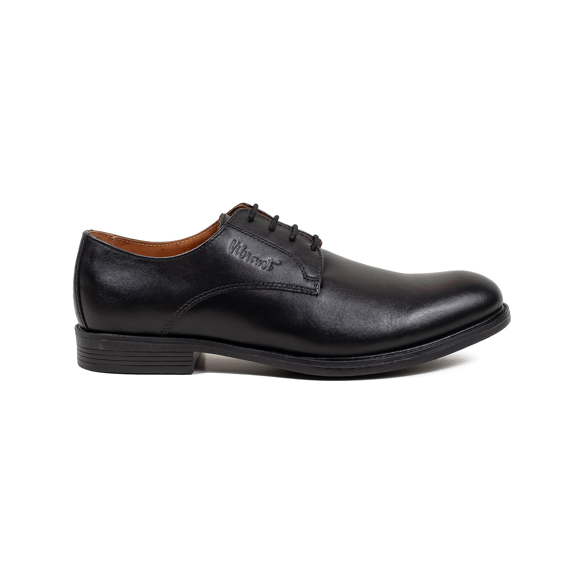 Men's Classic Black Leather Formal Shoes - Vibrant® Premium Derby - Vibrantbd.com