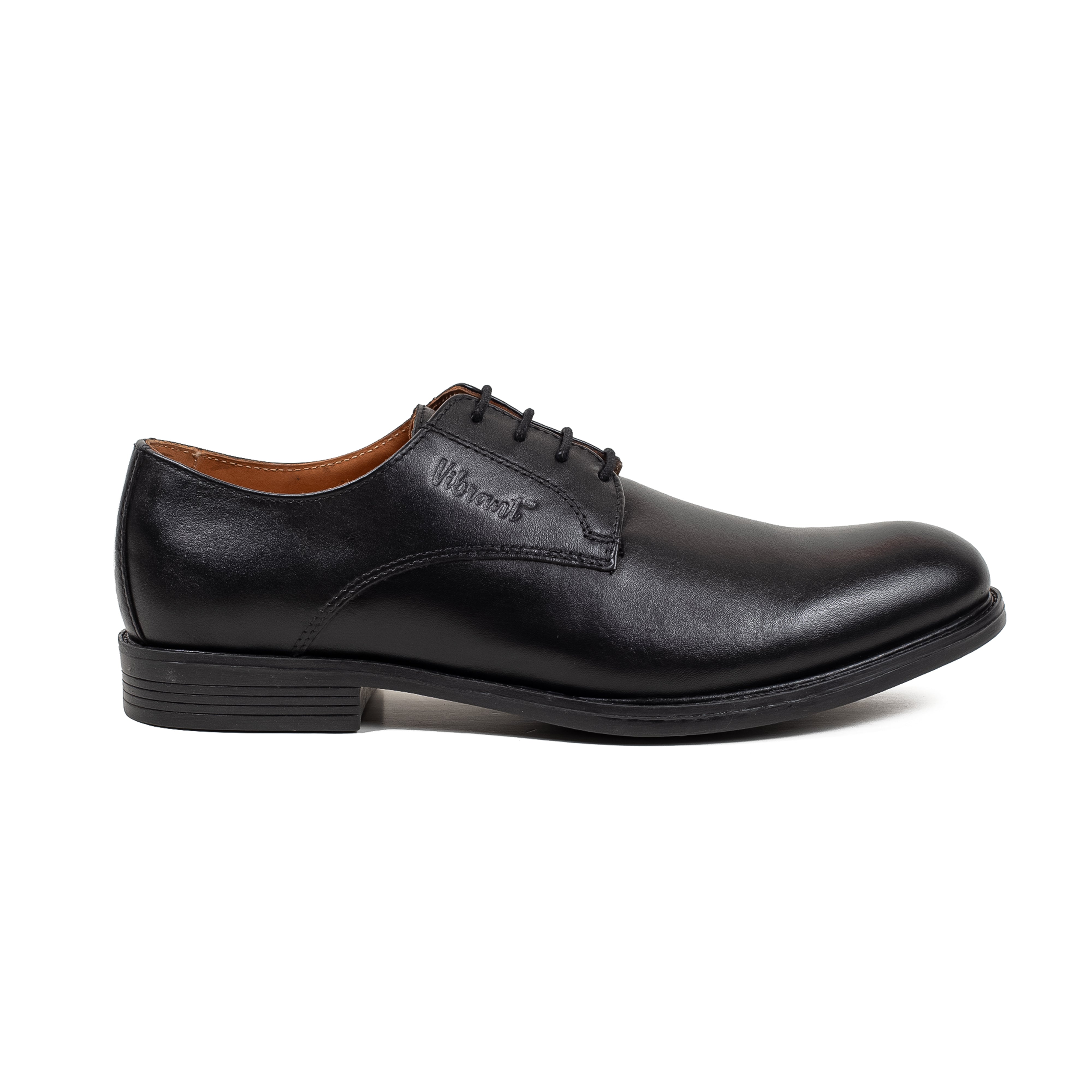 Men's Classic Black Leather Formal Shoes - Vibrant® Premium Derby - Vibrantbd.com