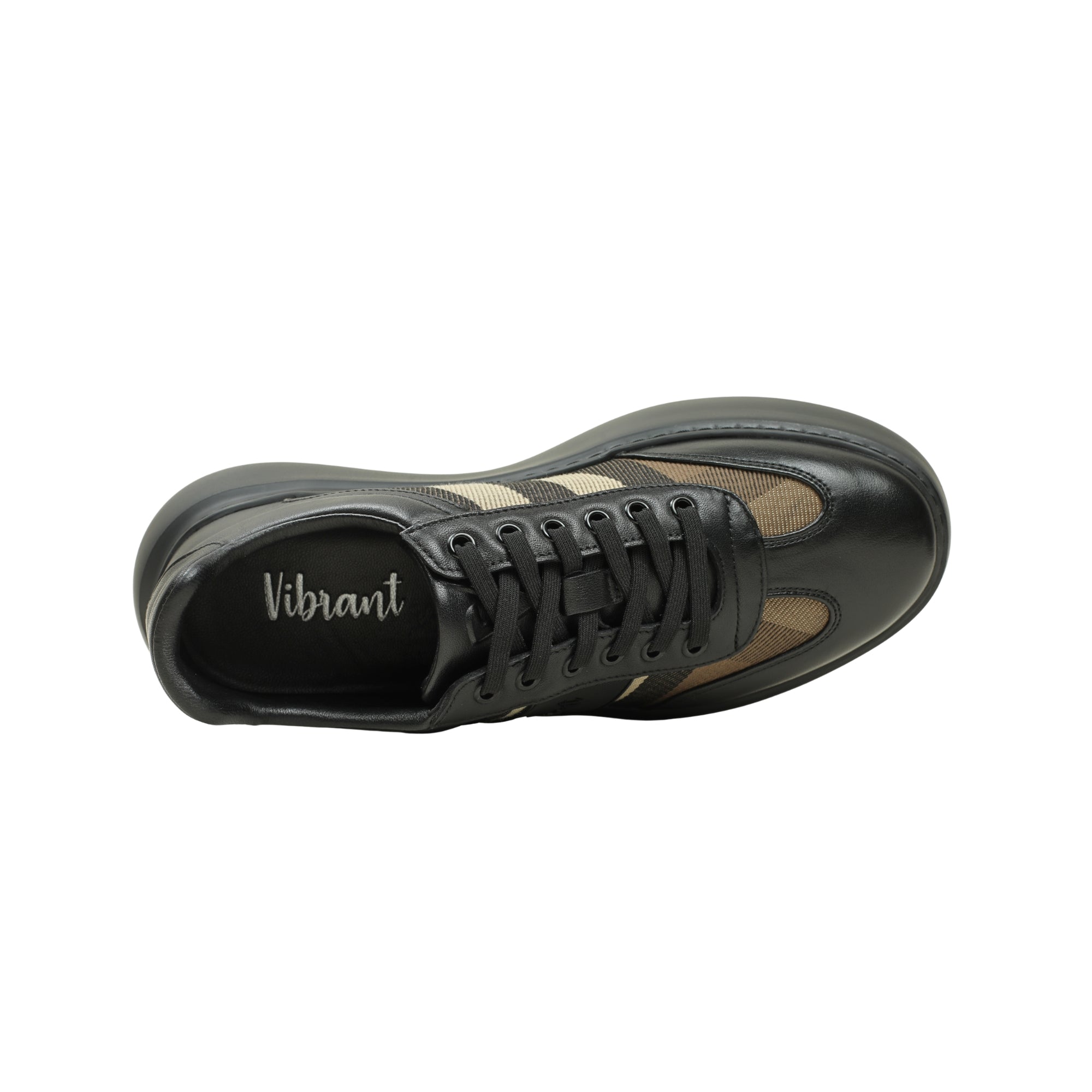 VIBRANT MEN'S SIGNATURE BLEND LEATHER-TEXTILE SNEAKER - Vibrantbd.com