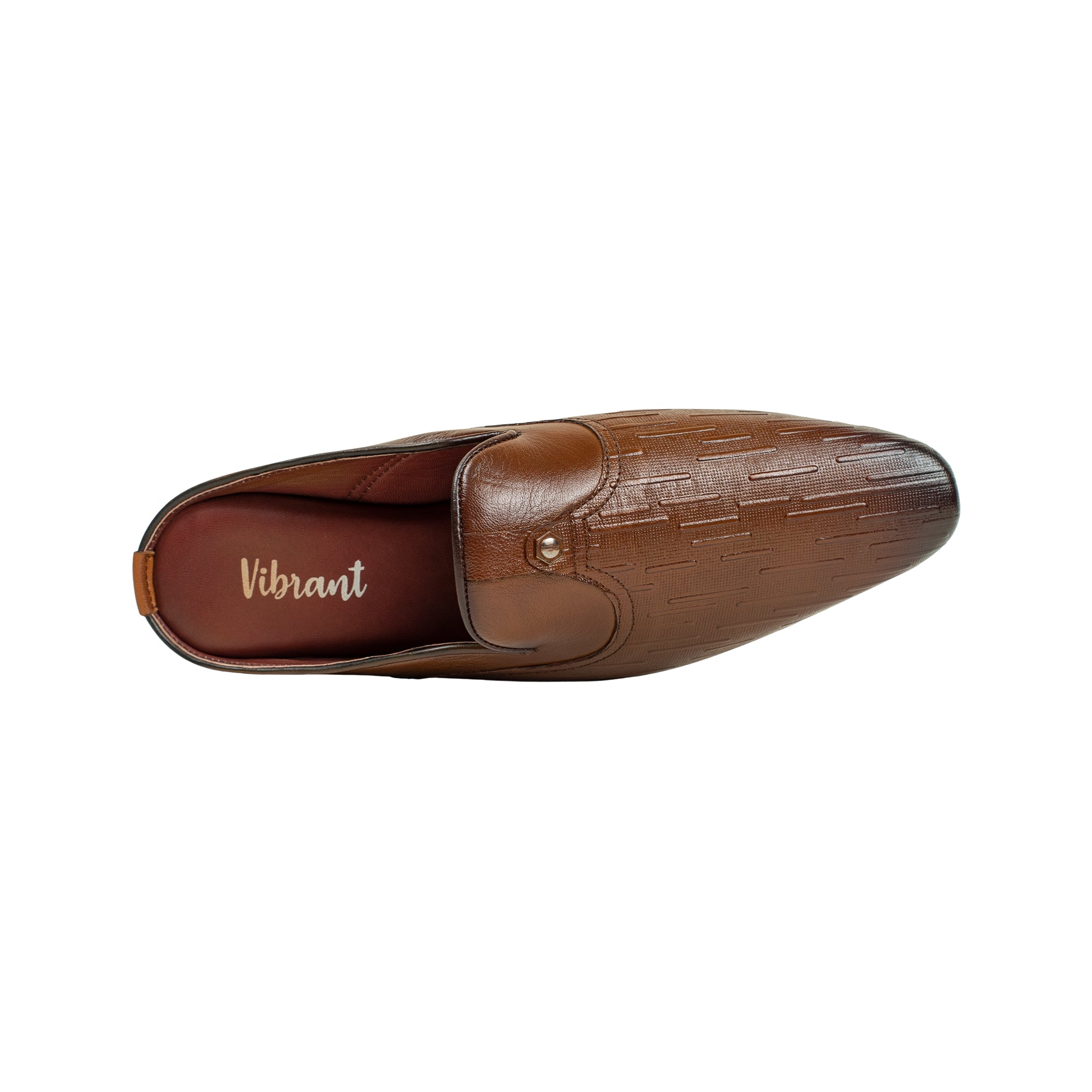 VIBRANT MEN MULE BROWN CASUAL SHOE - Vibrantbd.com