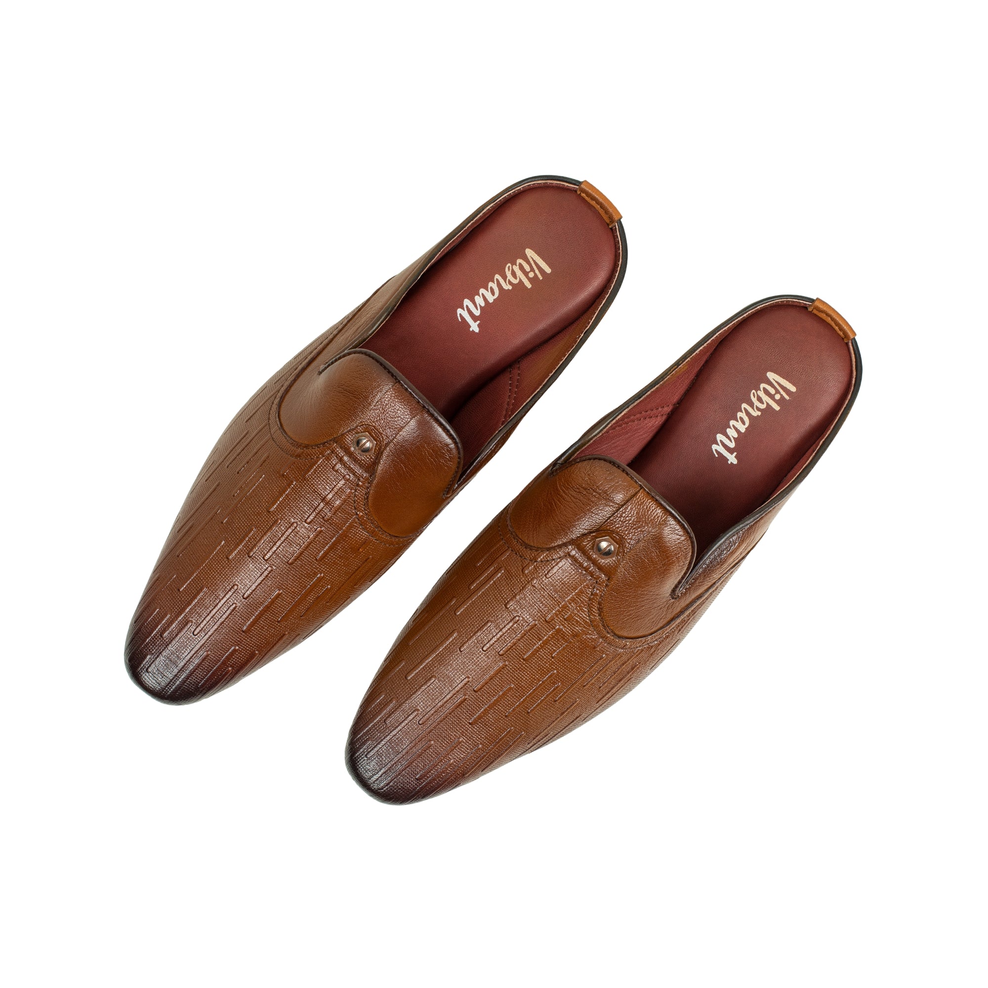 VIBRANT MEN MULE BROWN CASUAL SHOE - Vibrantbd.com