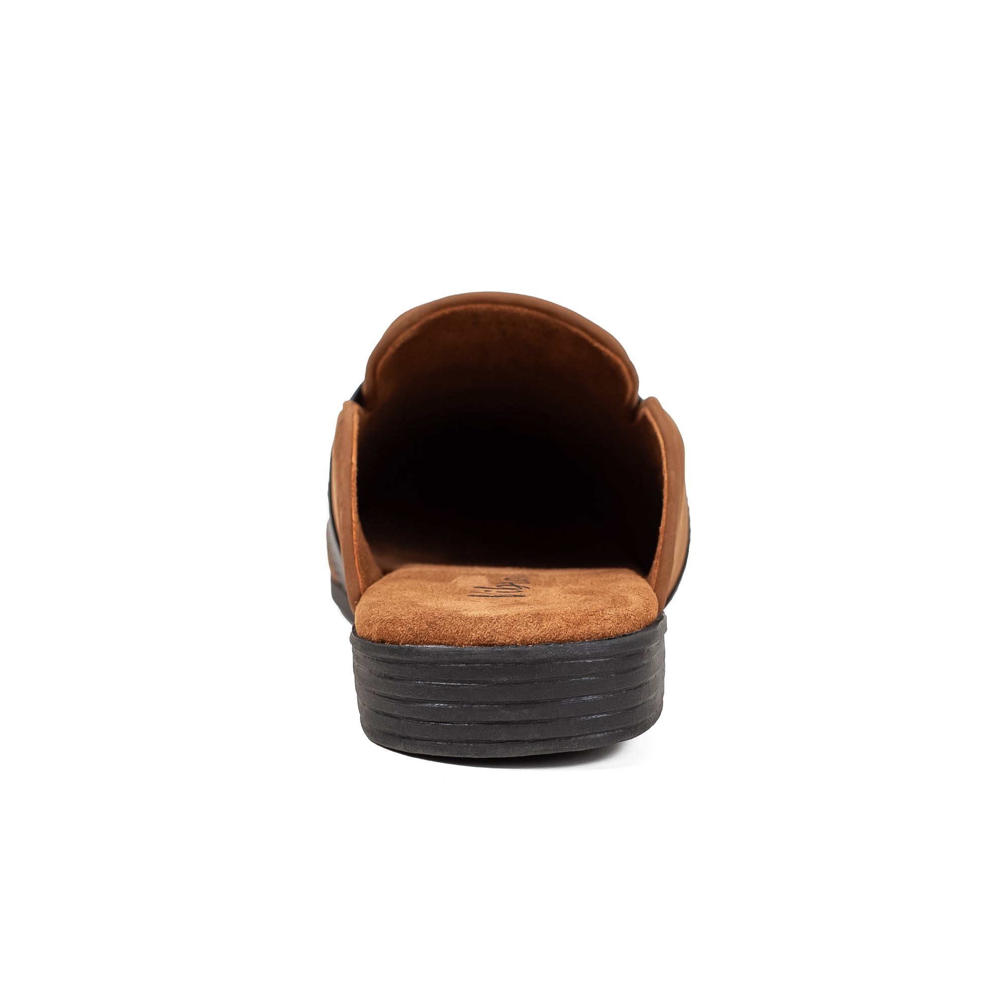 Men's Brown Nubuck Leather Slip-On Half Shoes | Vibrant® Stylish Comfort with TPR Outsole
