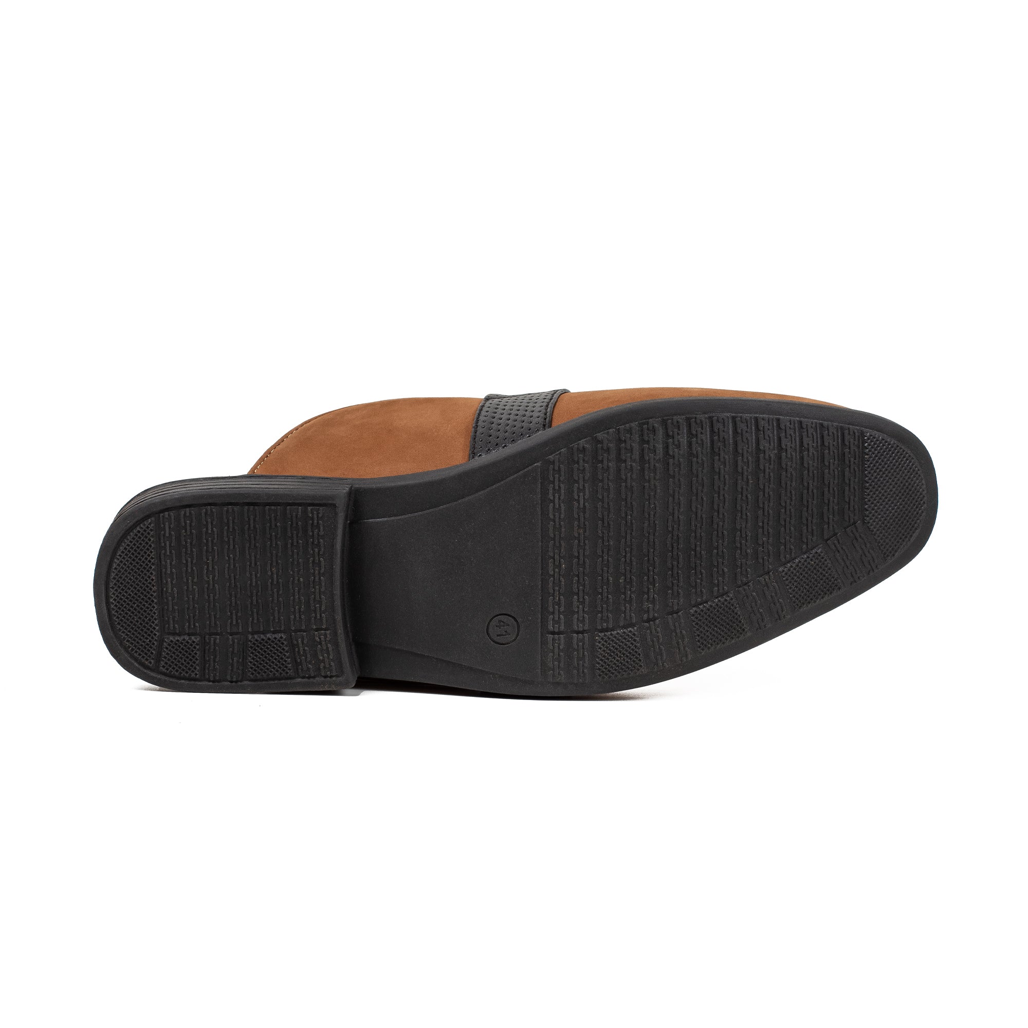Men's Brown Nubuck Leather Slip-On Half Shoes | Vibrant® Stylish Comfort with TPR Outsole