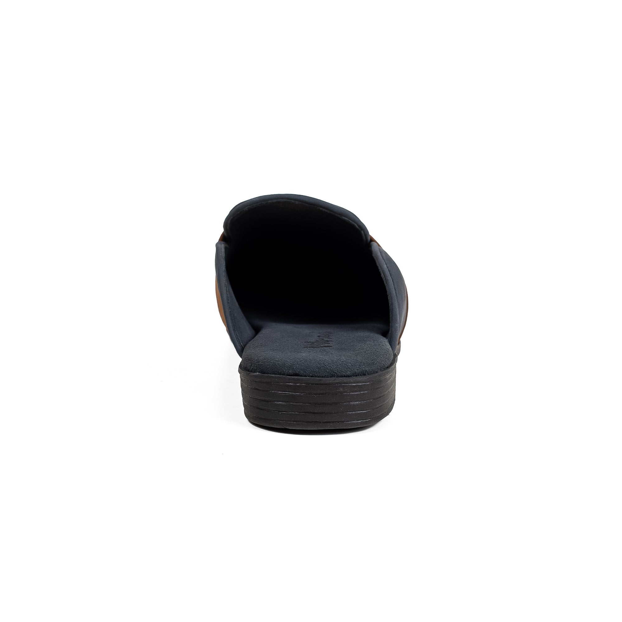 Men's Navy Nubuck Leather Slip-On Half Shoes | Vibrant® Stylish Comfort with TPR Outsole - Vibrantbd.com