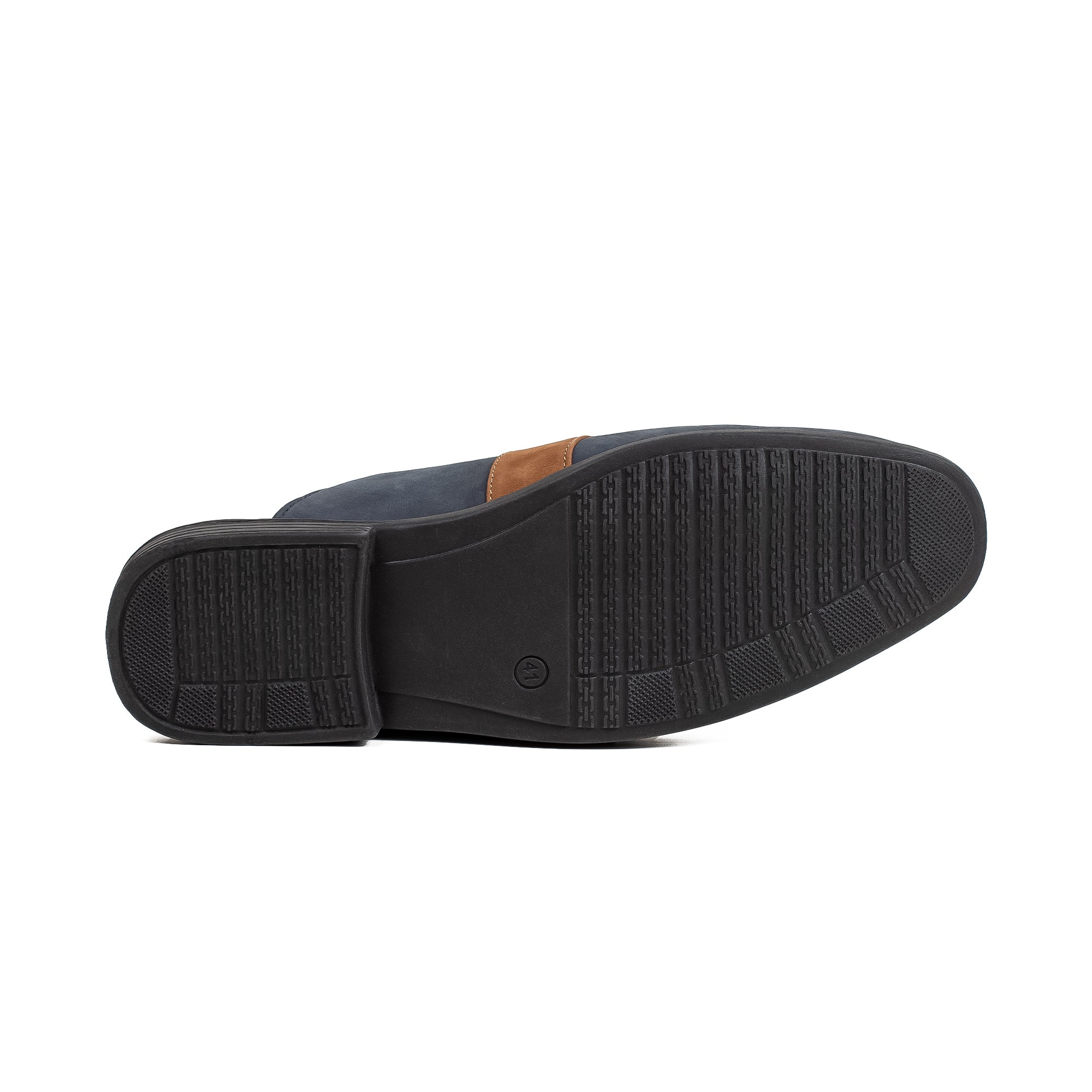 Men's Navy Nubuck Leather Slip-On Half Shoes | Vibrant® Stylish Comfort with TPR Outsole - Vibrantbd.com