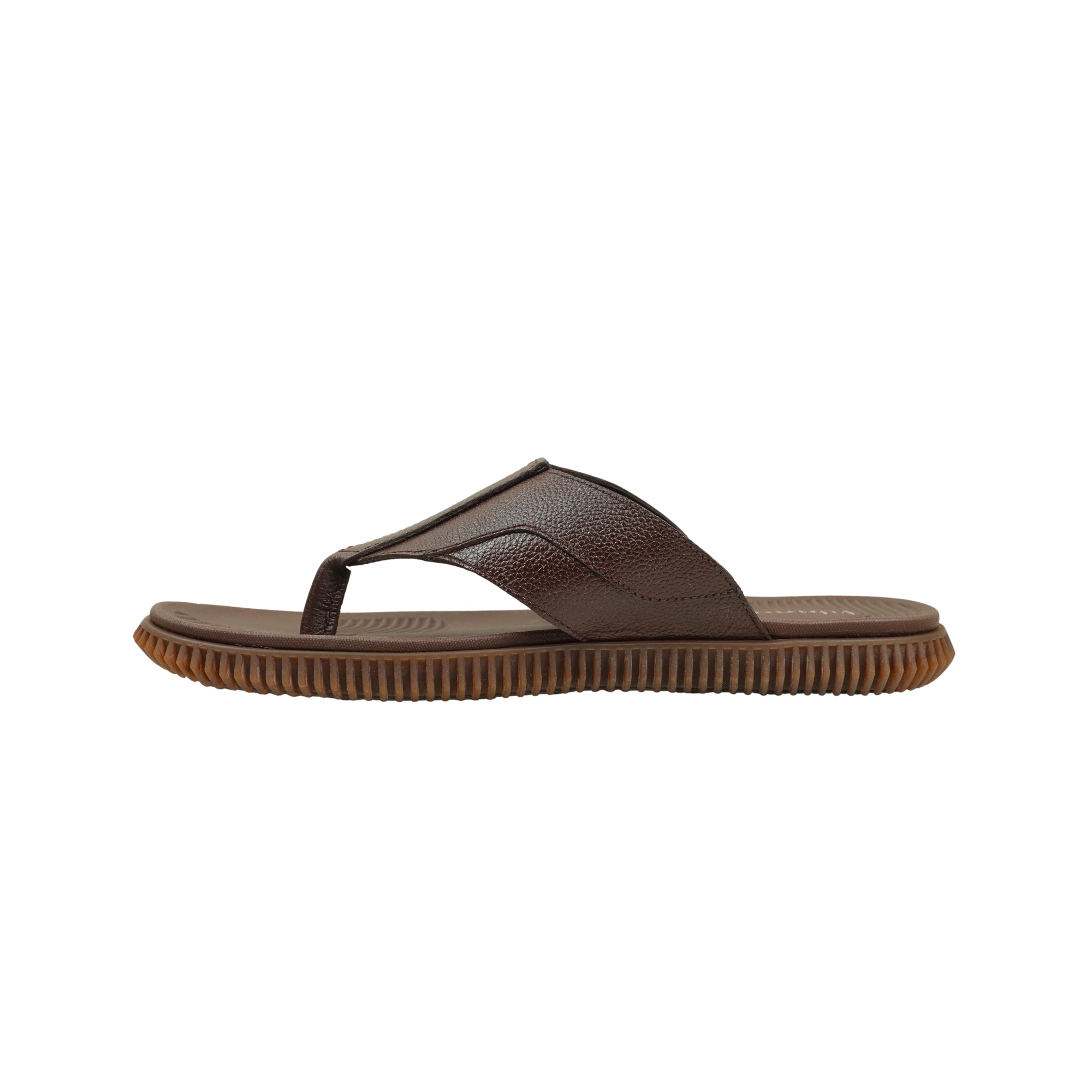 Vibrant Men's Brown Leather Toe-Post Sandal – Stylish & Comfortable Casual Wear - Vibrantbd.com