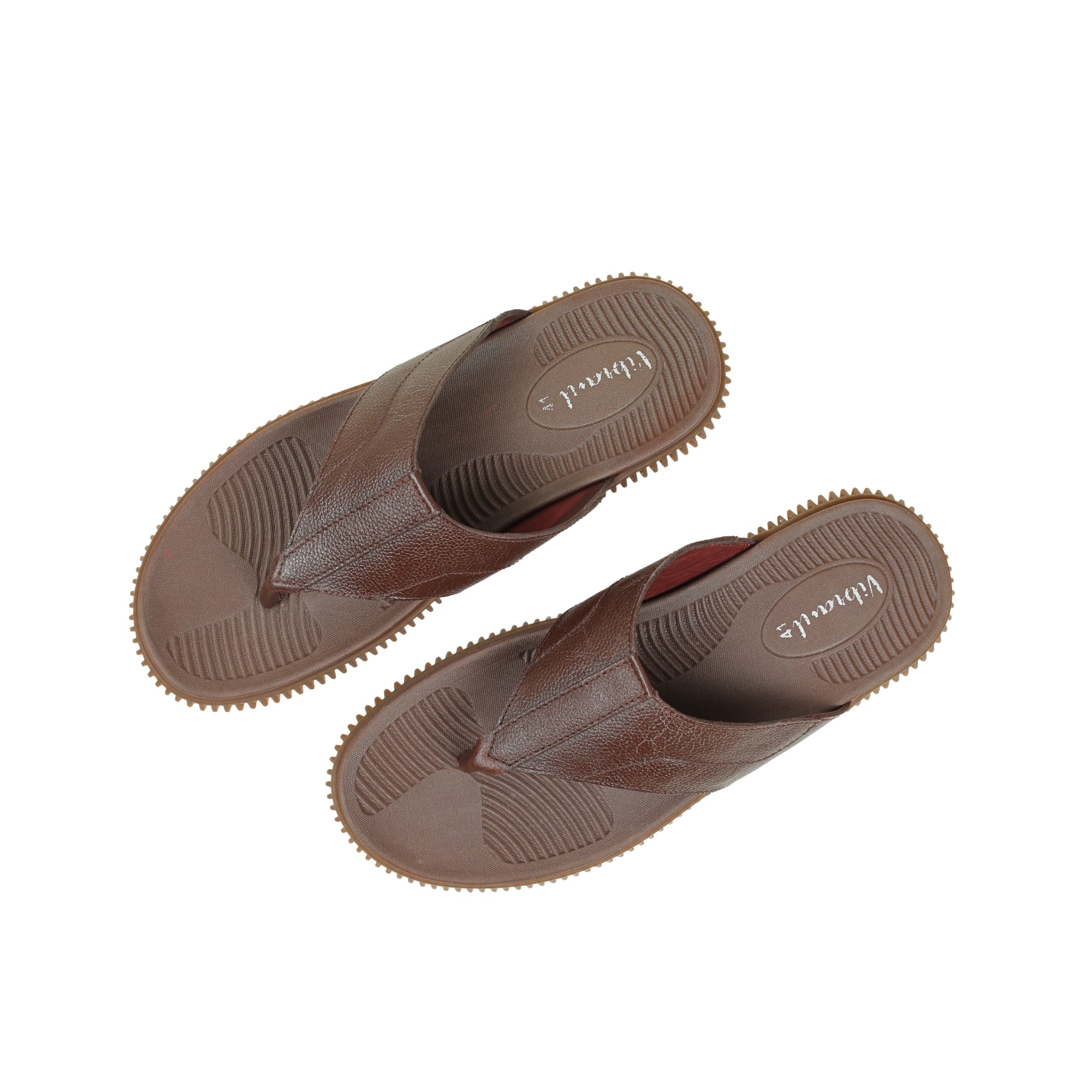 Vibrant Men's Brown Leather Toe-Post Sandal – Stylish & Comfortable Casual Wear - Vibrantbd.com