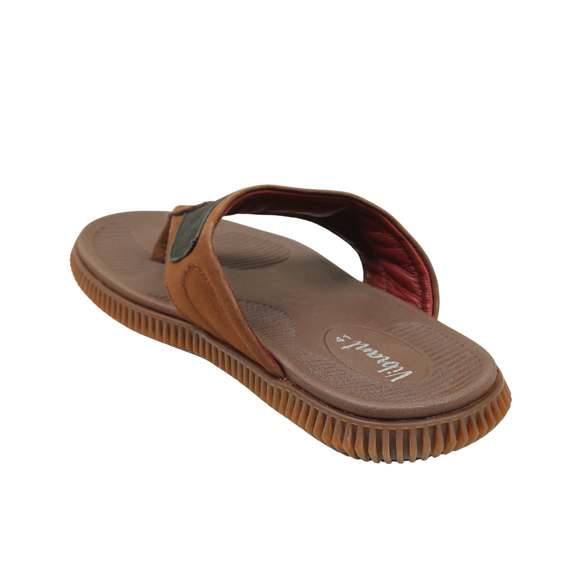 Vibrant Men's Brown Leather Toe-Post Sandal – Stylish & Comfortable Casual Wear - Vibrantbd.com