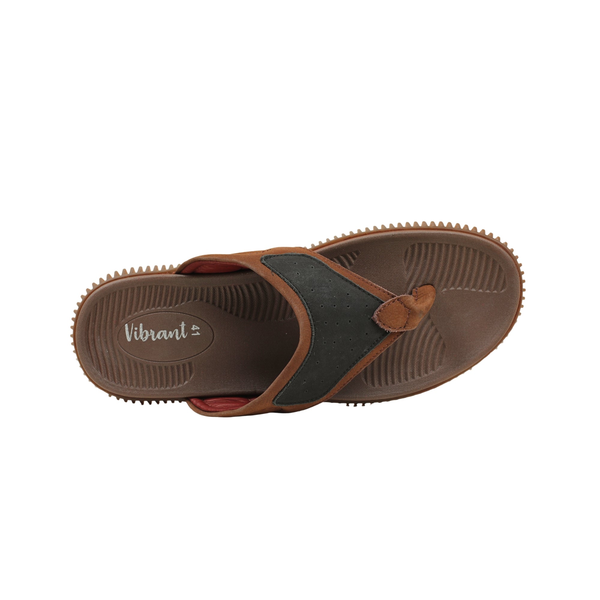 Vibrant Men's Brown Leather Toe-Post Sandal – Stylish & Comfortable Casual Wear - Vibrantbd.com