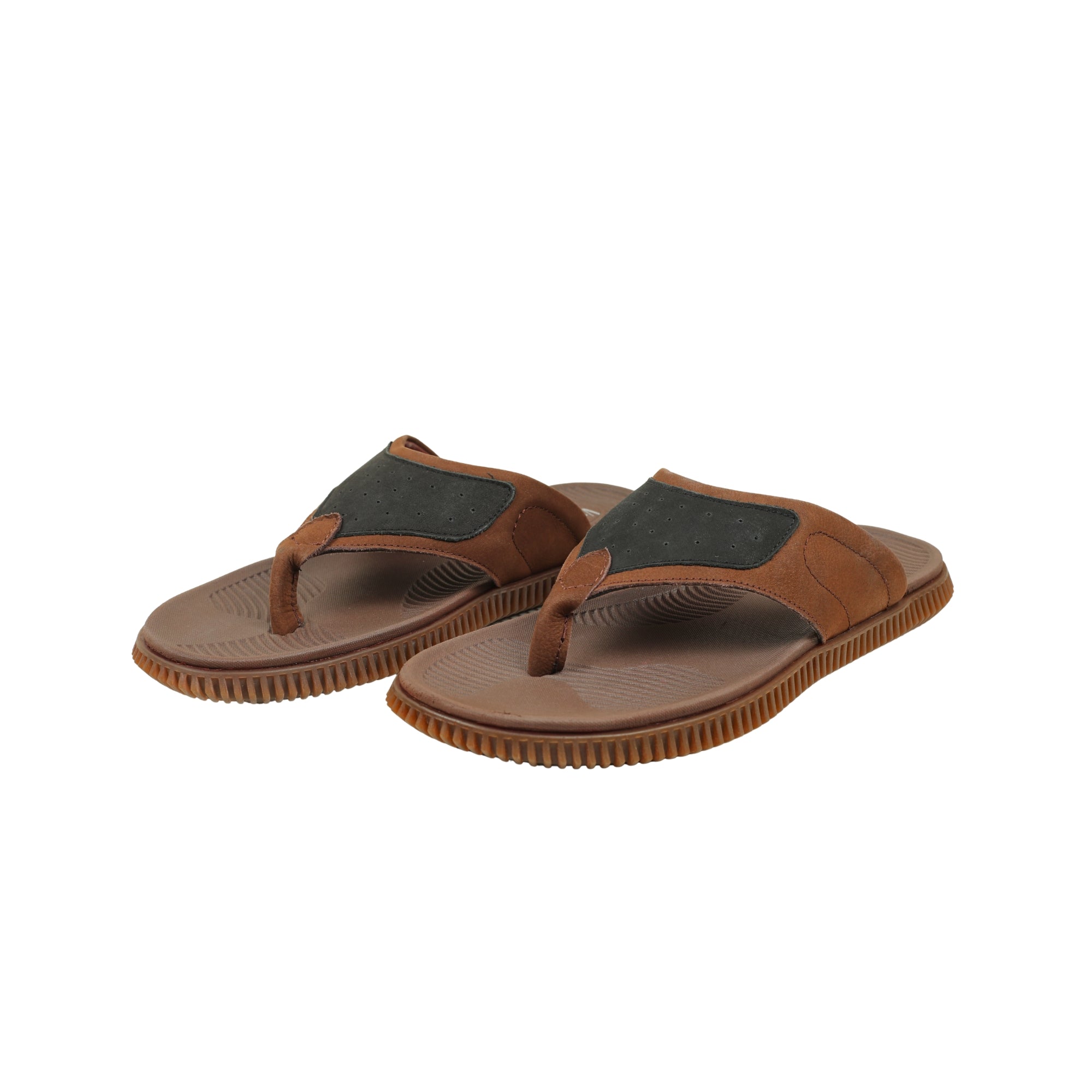 Vibrant Men's Brown Leather Toe-Post Sandal – Stylish & Comfortable Casual Wear - Vibrantbd.com