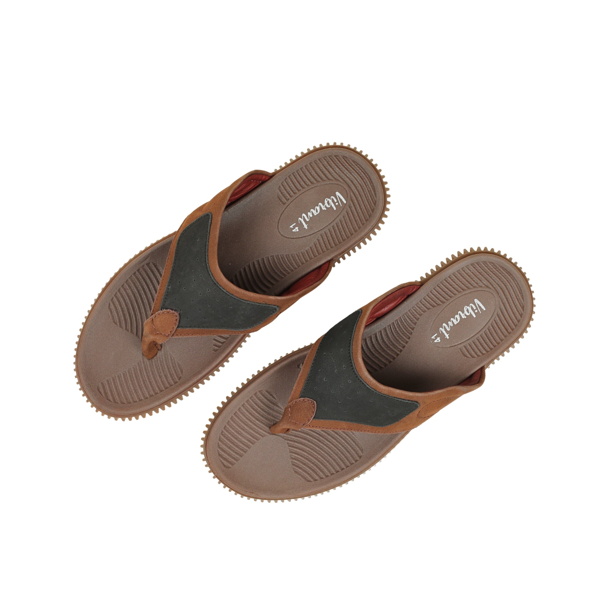 Vibrant Men's Brown Leather Toe-Post Sandal – Stylish & Comfortable Casual Wear - Vibrantbd.com