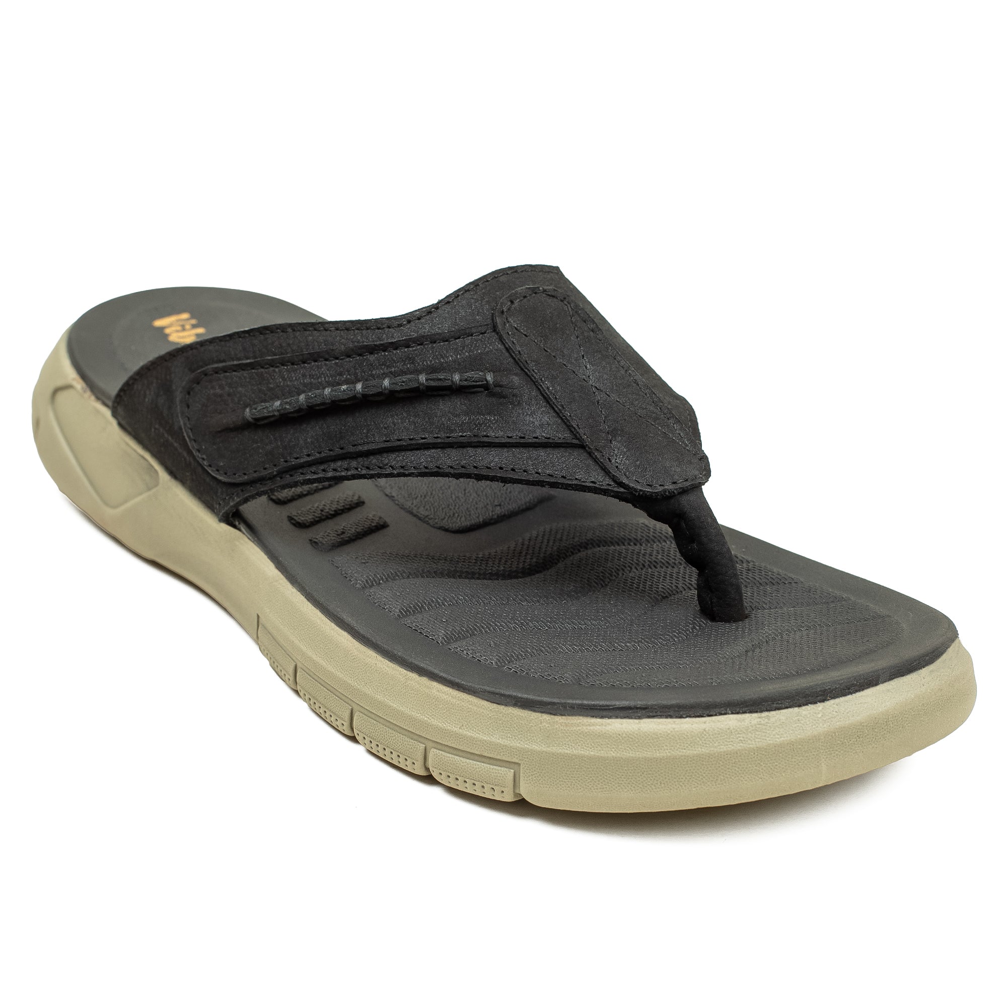 Vibrant Men's  Nubuck Leather Toe-Post Sandal – Lightweight Phylon Sole & Cushioned Insole for Maximum Comfort & Style