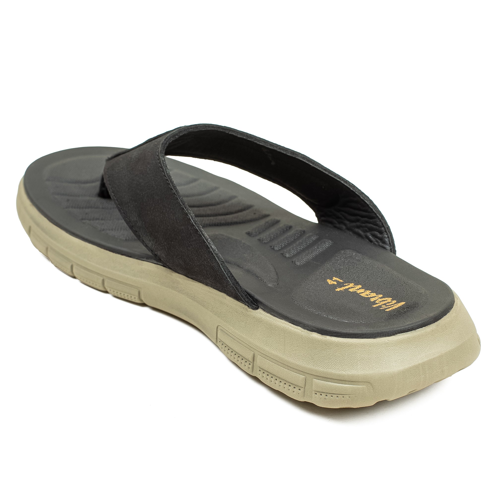 Vibrant Men's  Nubuck Leather Toe-Post Sandal – Lightweight Phylon Sole & Cushioned Insole for Maximum Comfort & Style
