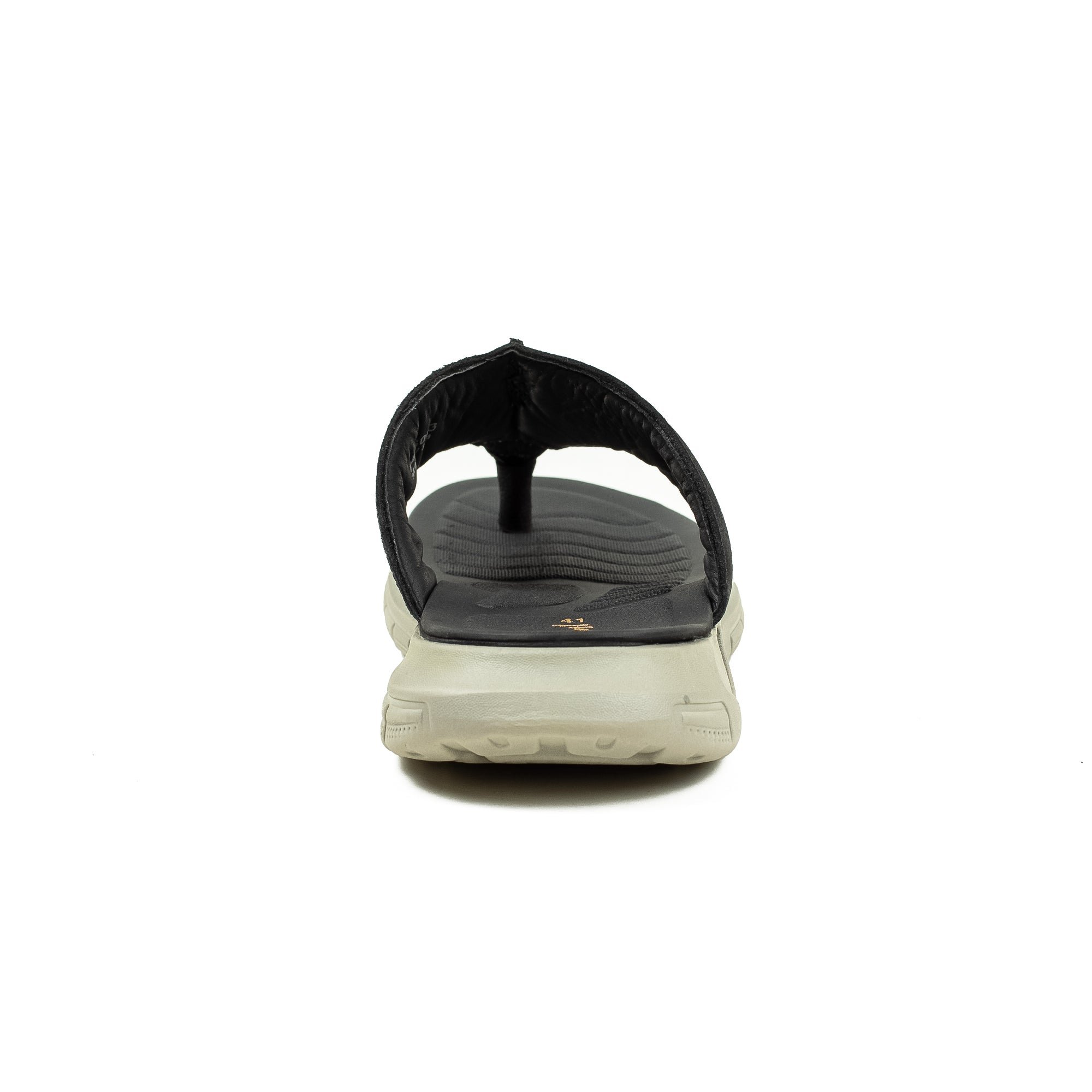 Men's Black Nubuck Leather Toe-Post Sandals | Vibrant® Summer Sandals with Phylon Outsole and Cushioned Insole - Vibrantbd.com