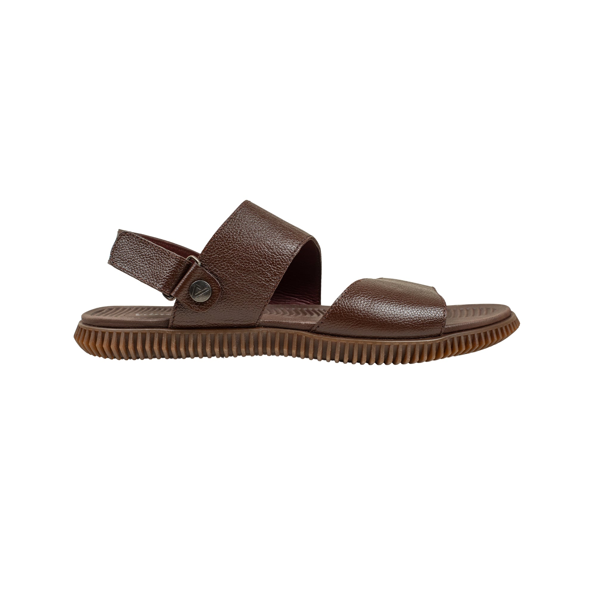Vibrant Men's Brown Leather Toe-Post Sandal – Stylish & Comfortable Casual Wear