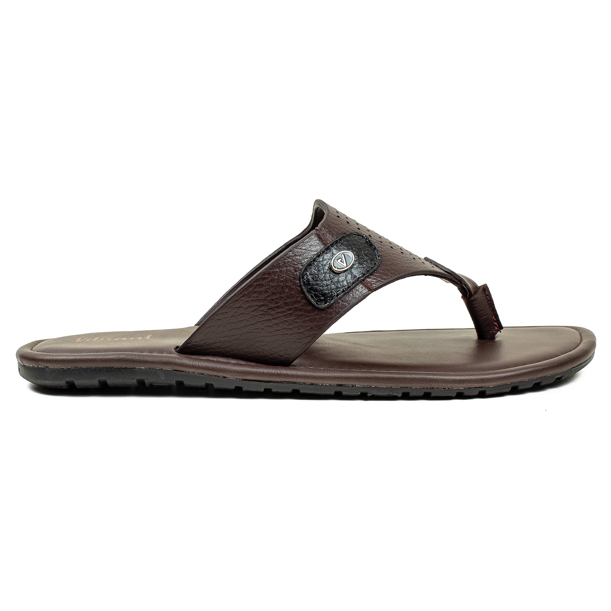 Vibrant Men's Brown Leather Toe-Post Sandal – Stylish & Comfortable Casual Wear - Vibrantbd.com