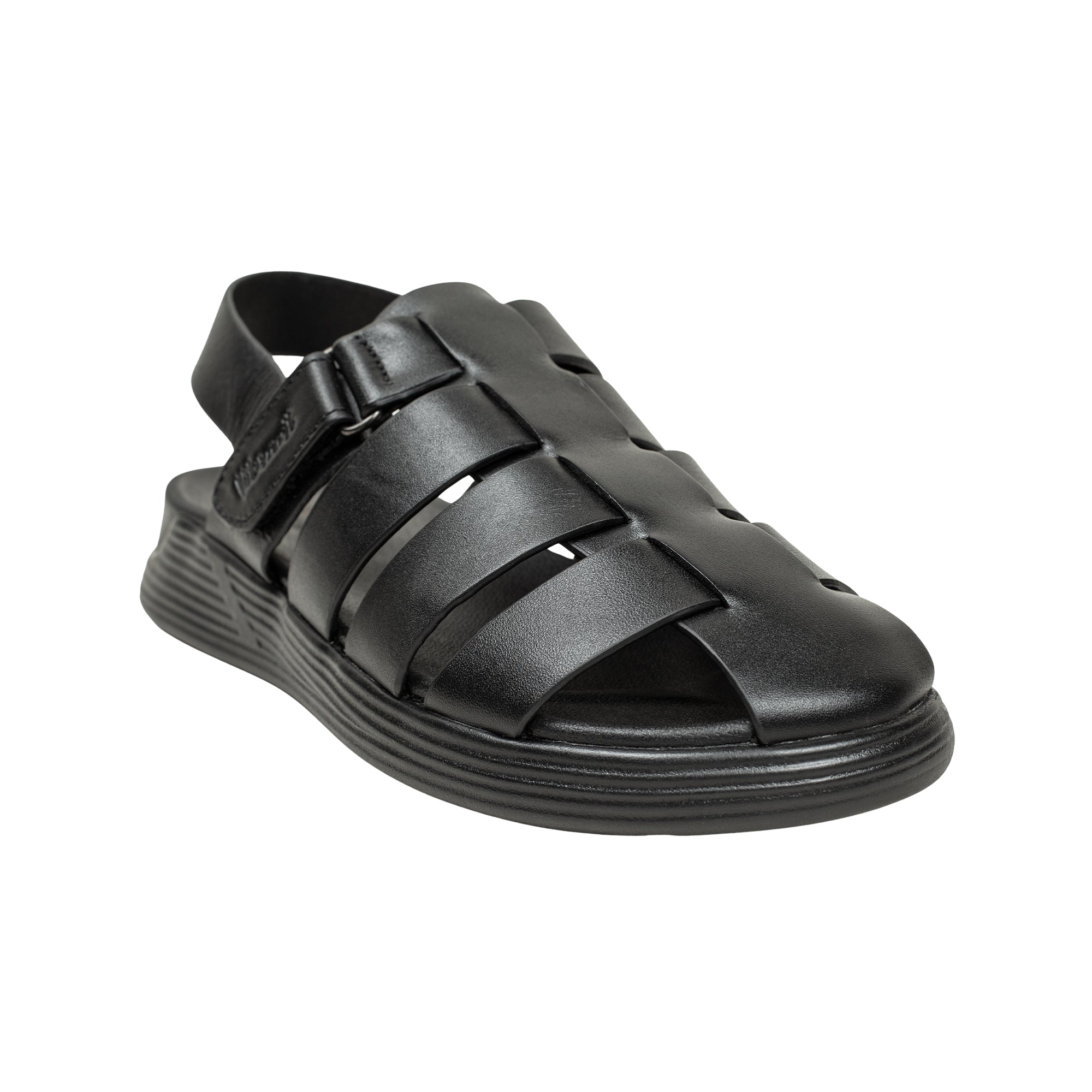 Vibrant Men's Leather Toe-Post Sandal
