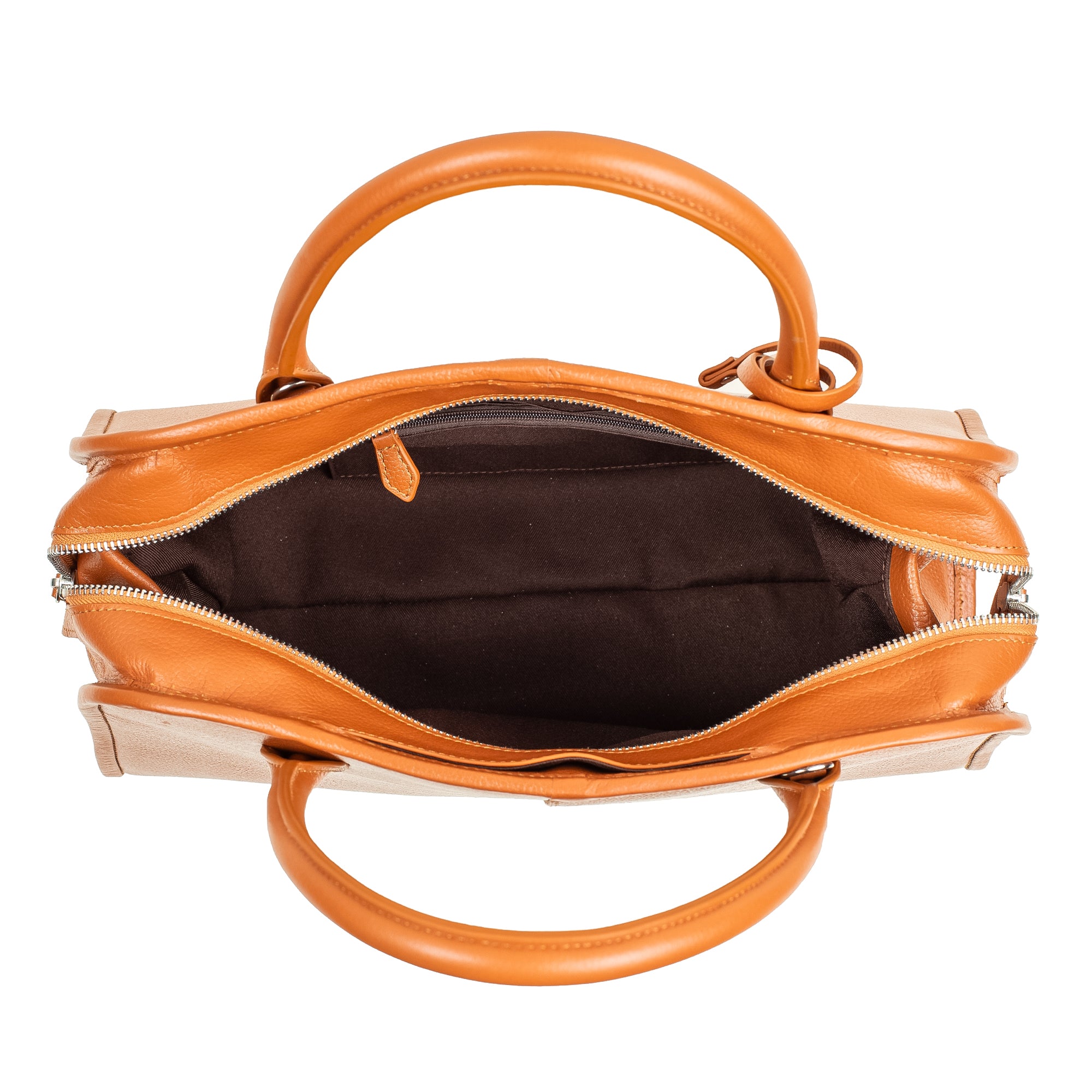 VIBRANT LADIES TAN LEATHER BAG