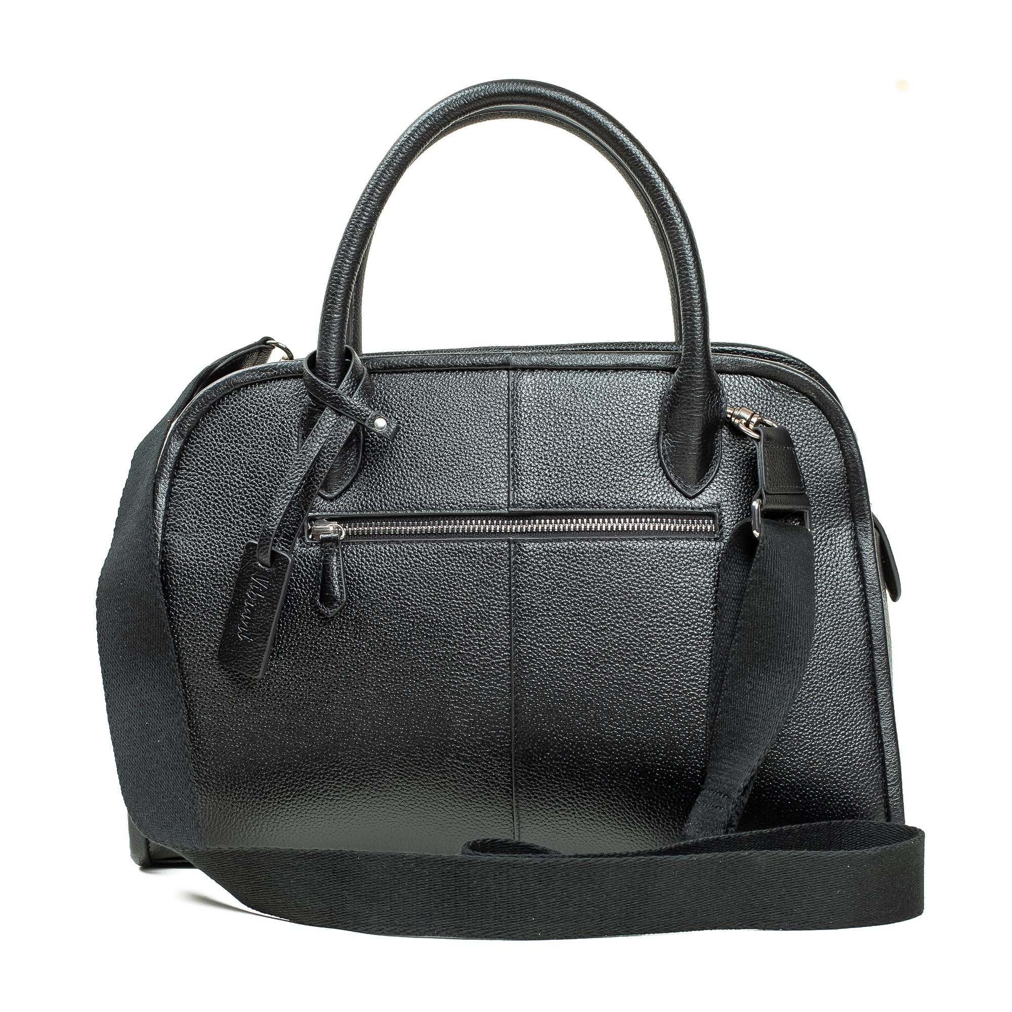 VIBRANT LADIES BLACK LEATHER BAG - Vibrantbd.com