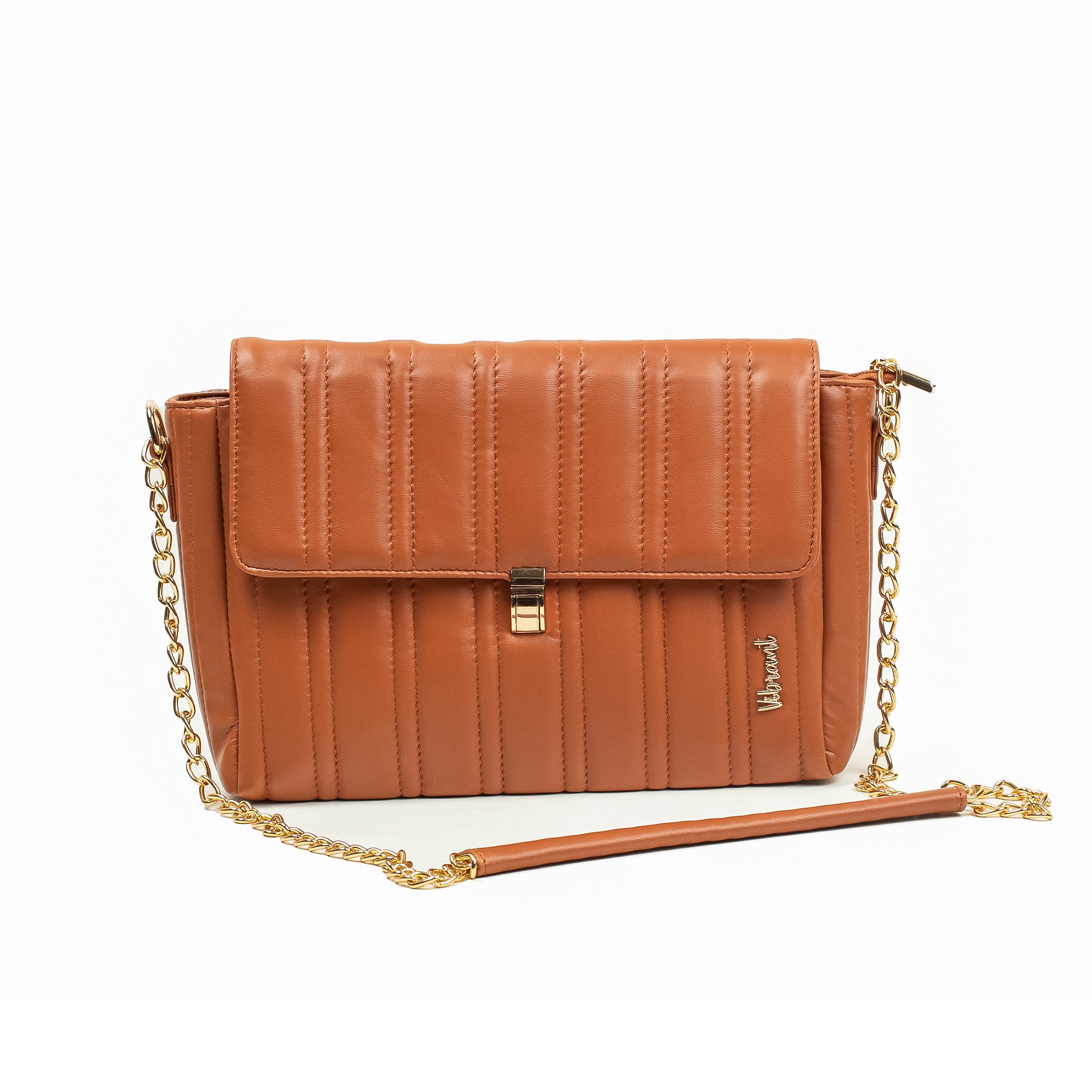 Elegant Ladies PU Leather Handbag | Vibrant® Compact Design with Zipper Pocket - Vibrantbd.com