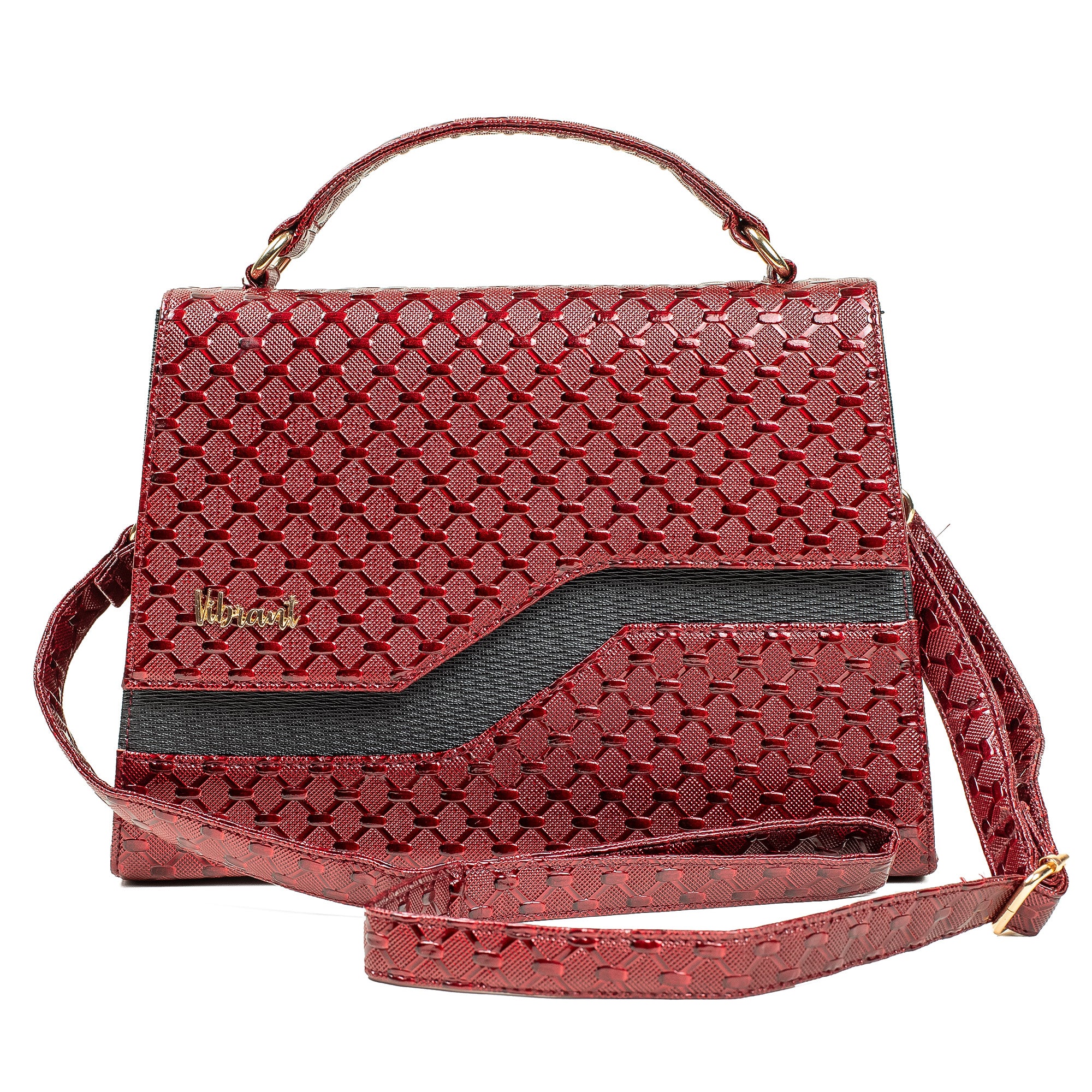 GLAMOUR GRACE RED BAG BY VIBRANT - Vibrantbd.com