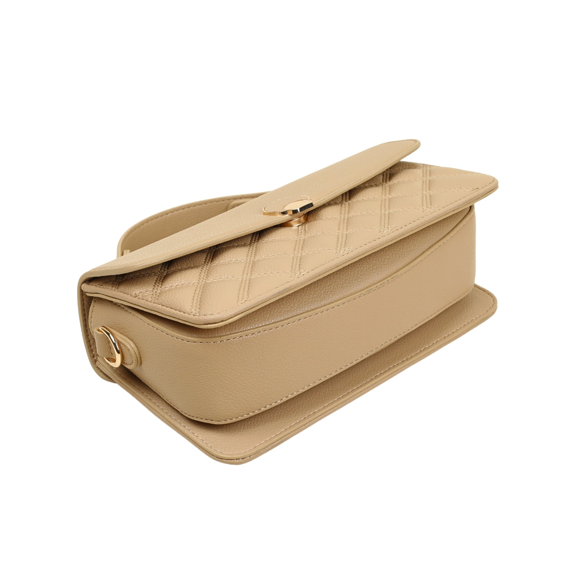 VIBRANT BEIGE QUILTED SATCHEL BAG - Vibrantbd.com