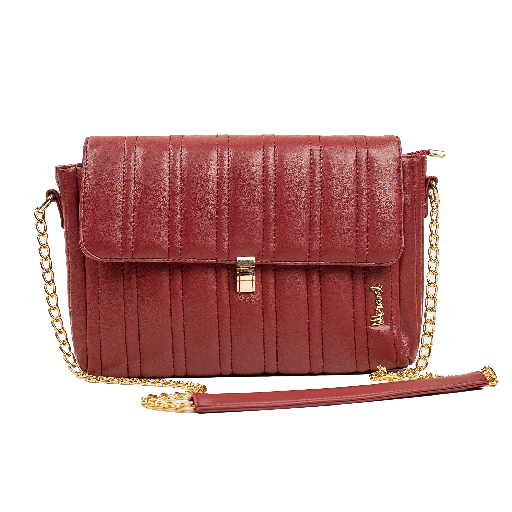 Elegant Ladies PU Leather Handbag | Vibrant® Compact Design with Zipper Pocket - Vibrantbd.com