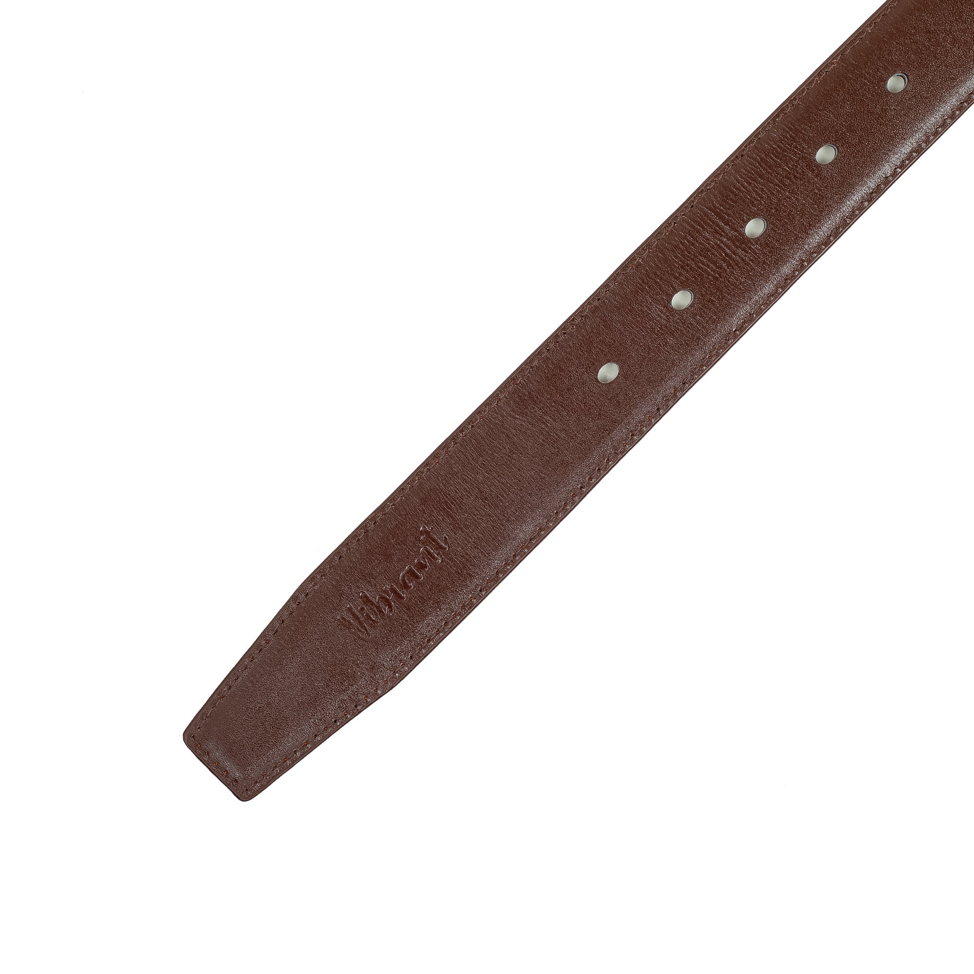 Men's Brown Genuine Leather Belt with Sleek Design and Durable Metal Buckle - Vibrantbd.com