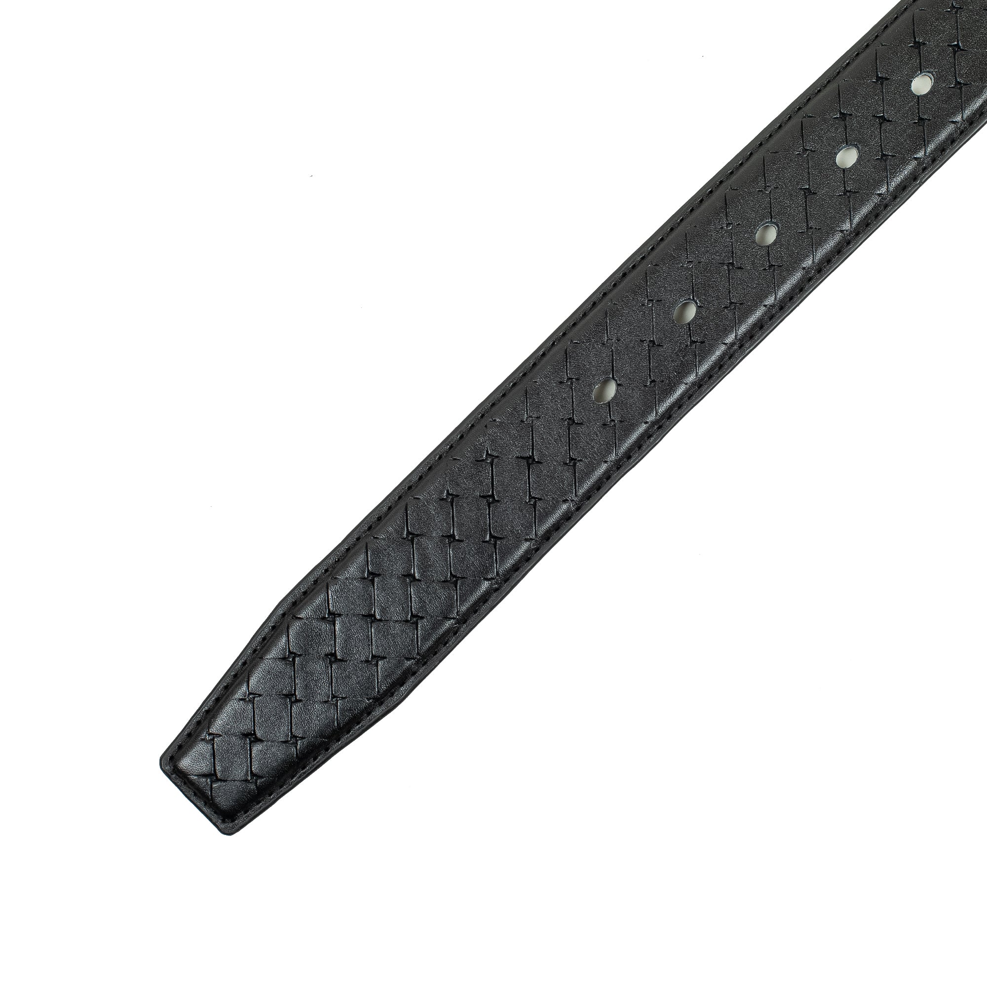Men's Black Genuine Leather Belt with Elegant Stitch Design and Durable Metal Buckle - Vibrantbd.com