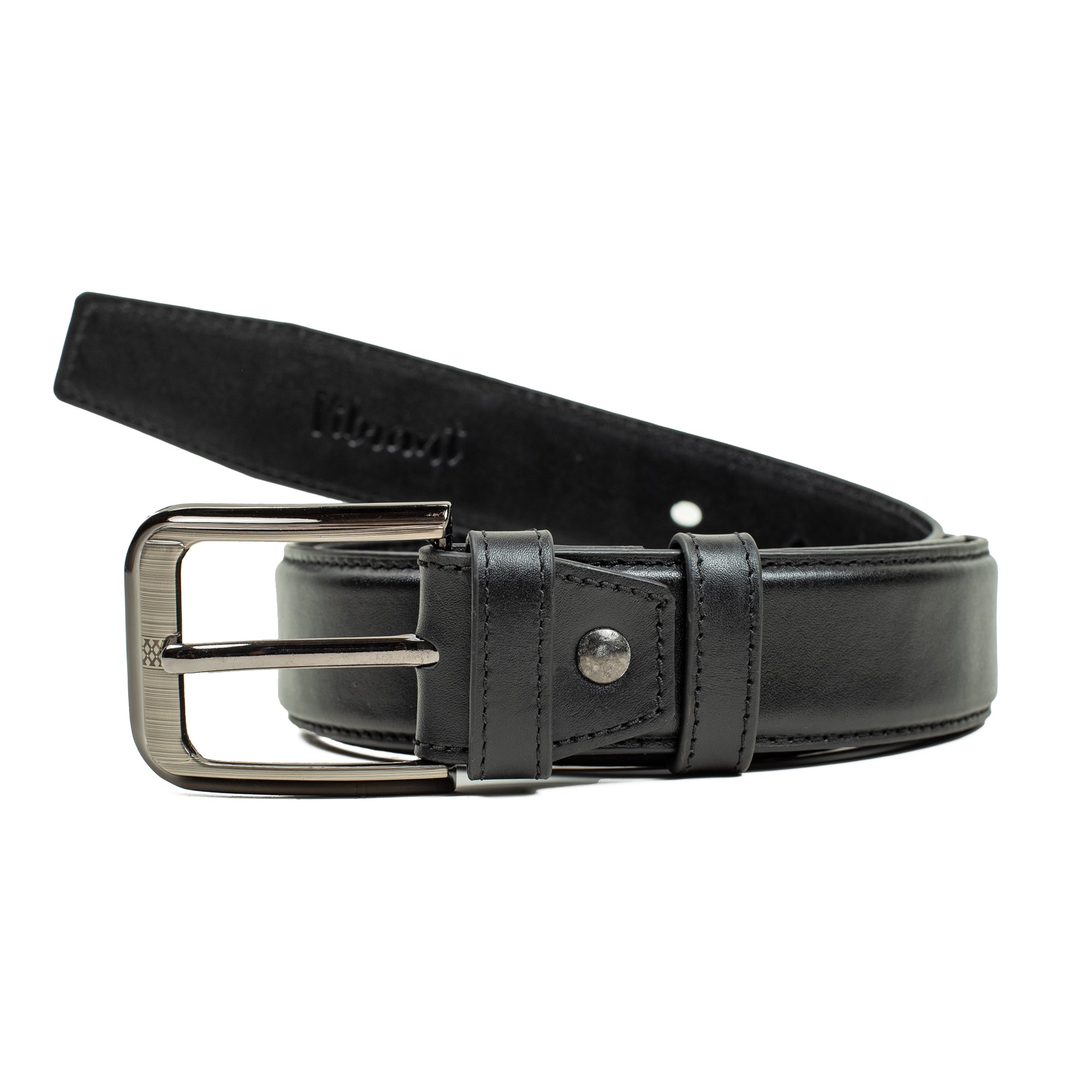 Men's Black Genuine Leather Belt with Sleek Design and Durable Metal Buckle - Vibrantbd.com