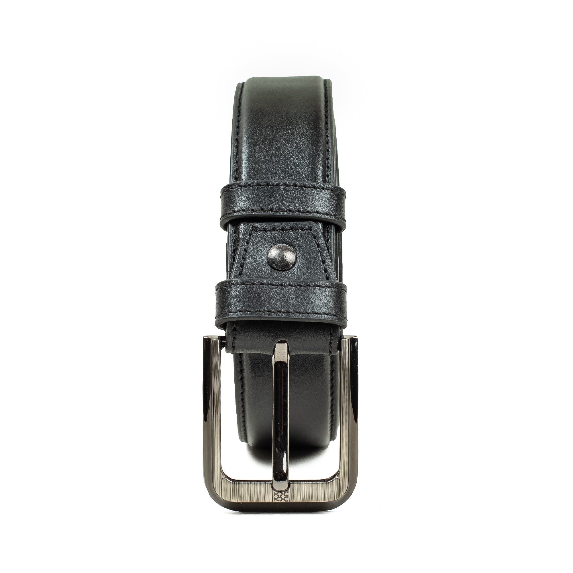 Men's Black Genuine Leather Belt with Sleek Design and Durable Metal Buckle - Vibrantbd.com