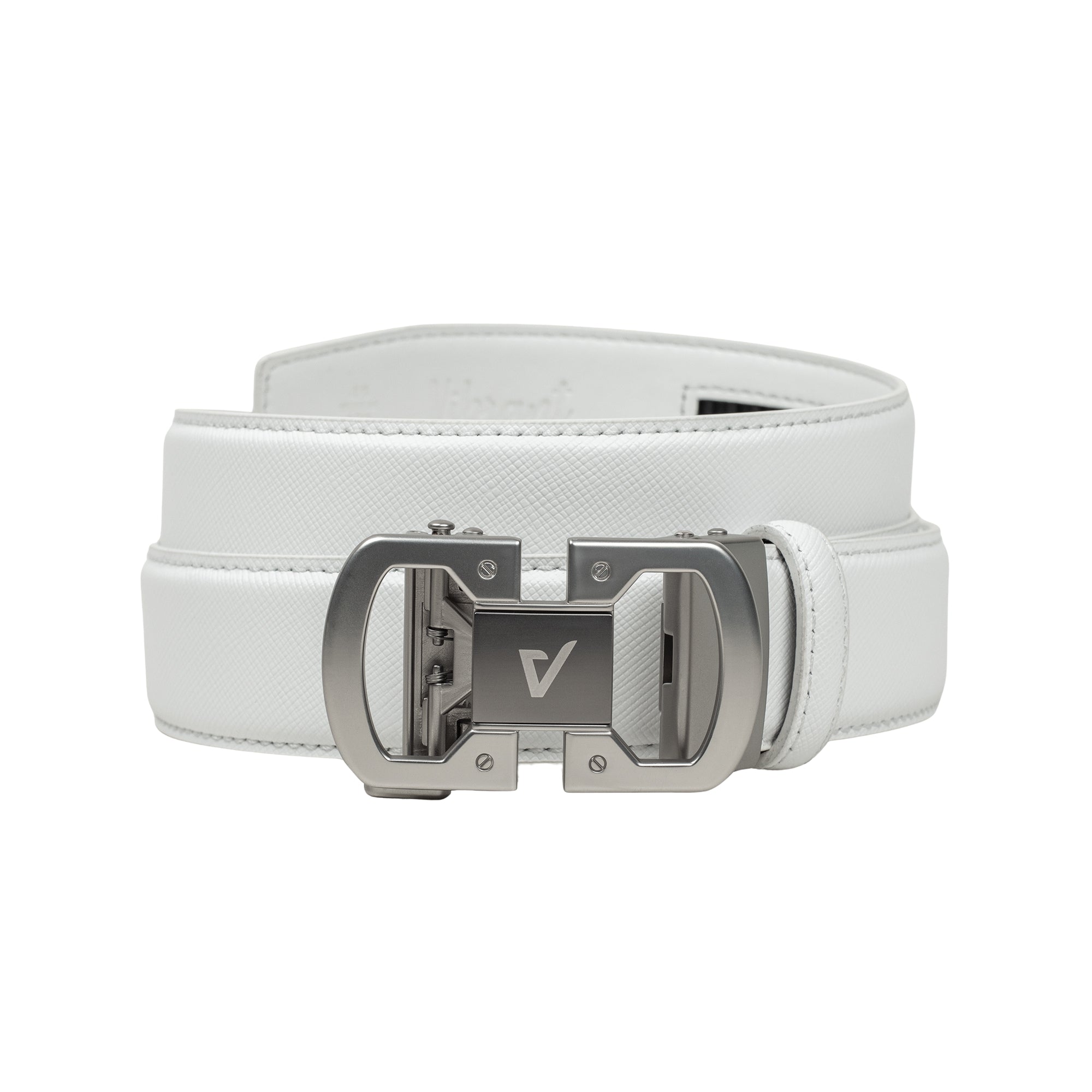 VIBRANT LUXE EDGE WHITE GENUINE LEATHER GEAR BELT