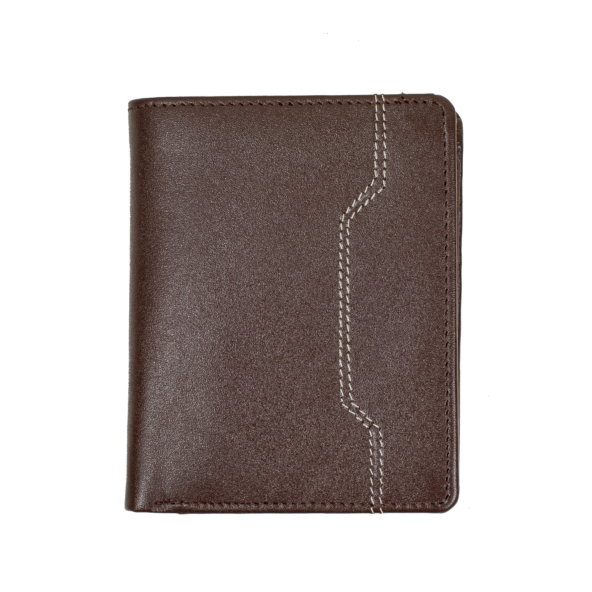Vibrant Men's Genuine Leather Wallet – Classic Brown Bifold Wallet for Everyday Use