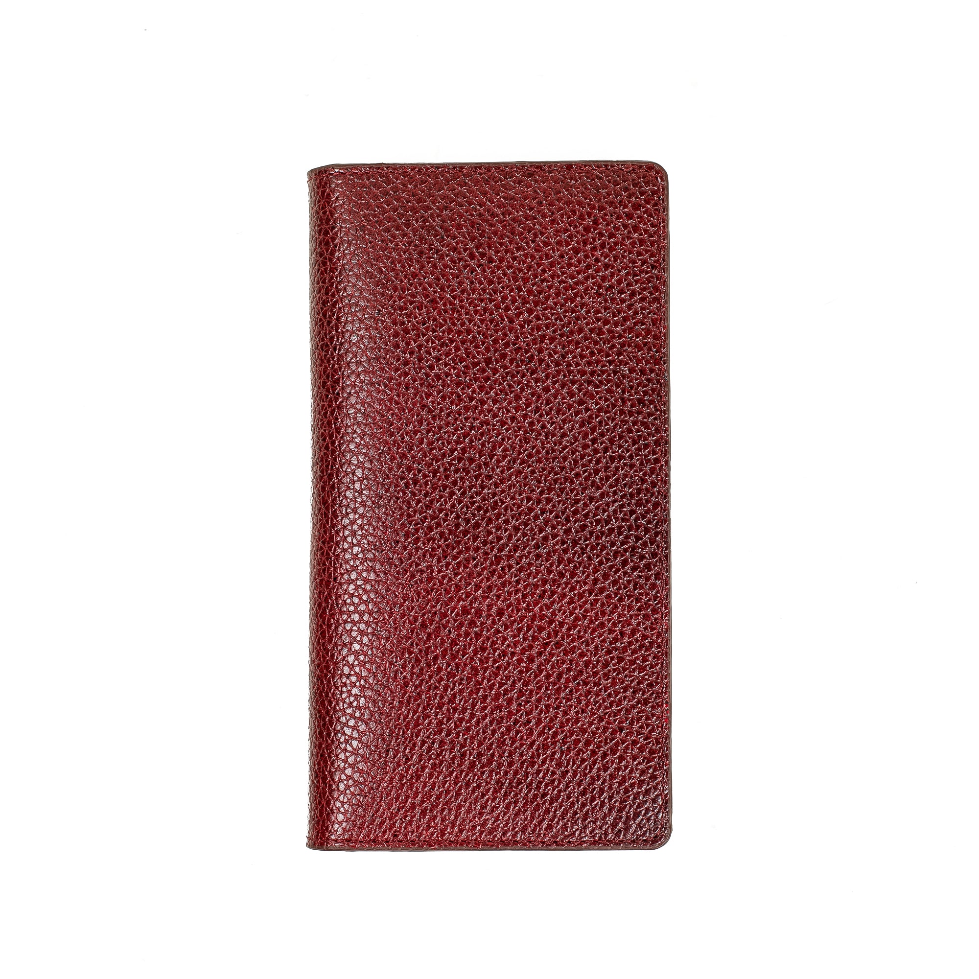 Vibrant Men's Maroon Genuine Leather Long Wallet – Stylish & Spacious for Cards, Cash & Smartphone
