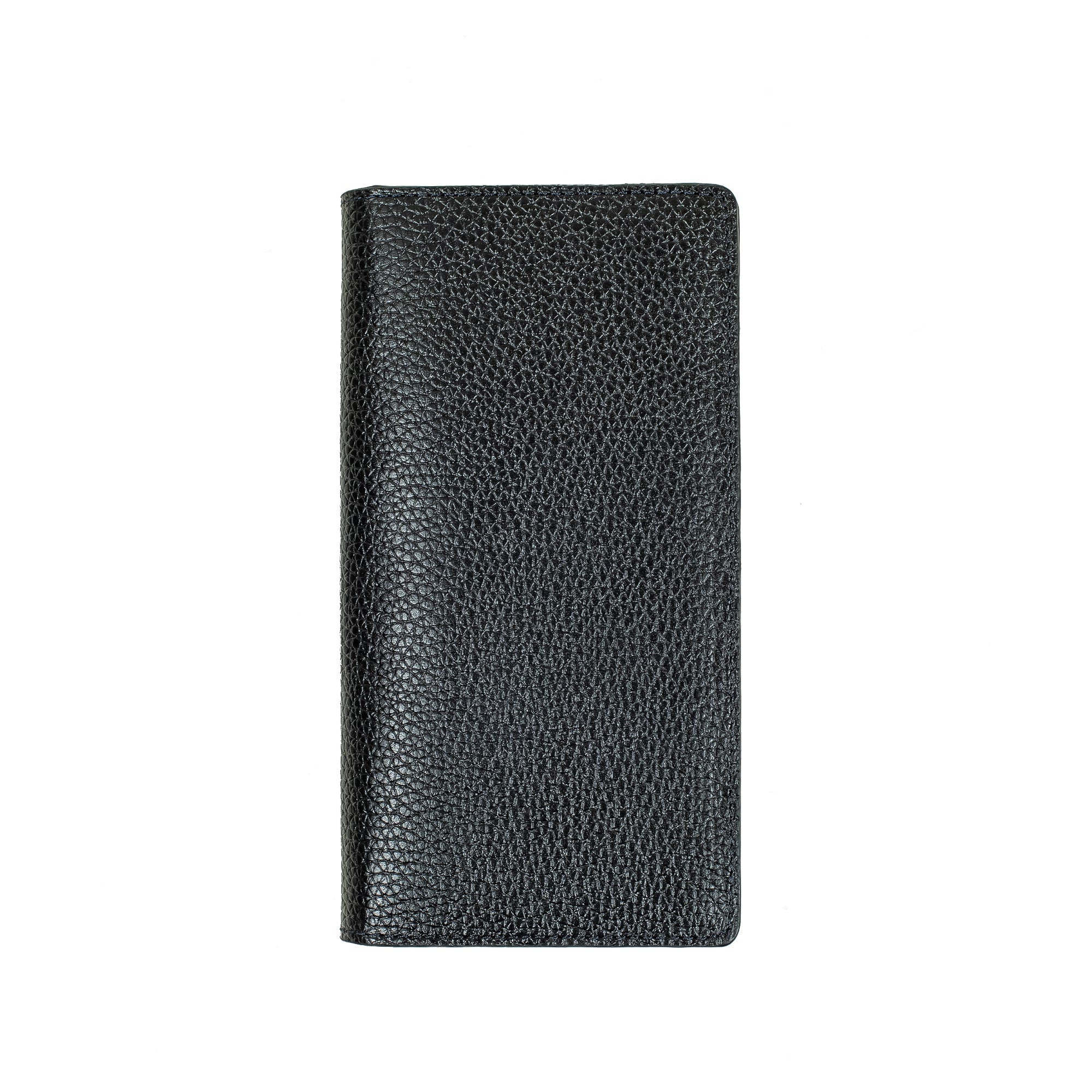 Vibrant Men's Black Genuine Leather Long Wallet – Stylish, Spacious & Smartphone Compatible