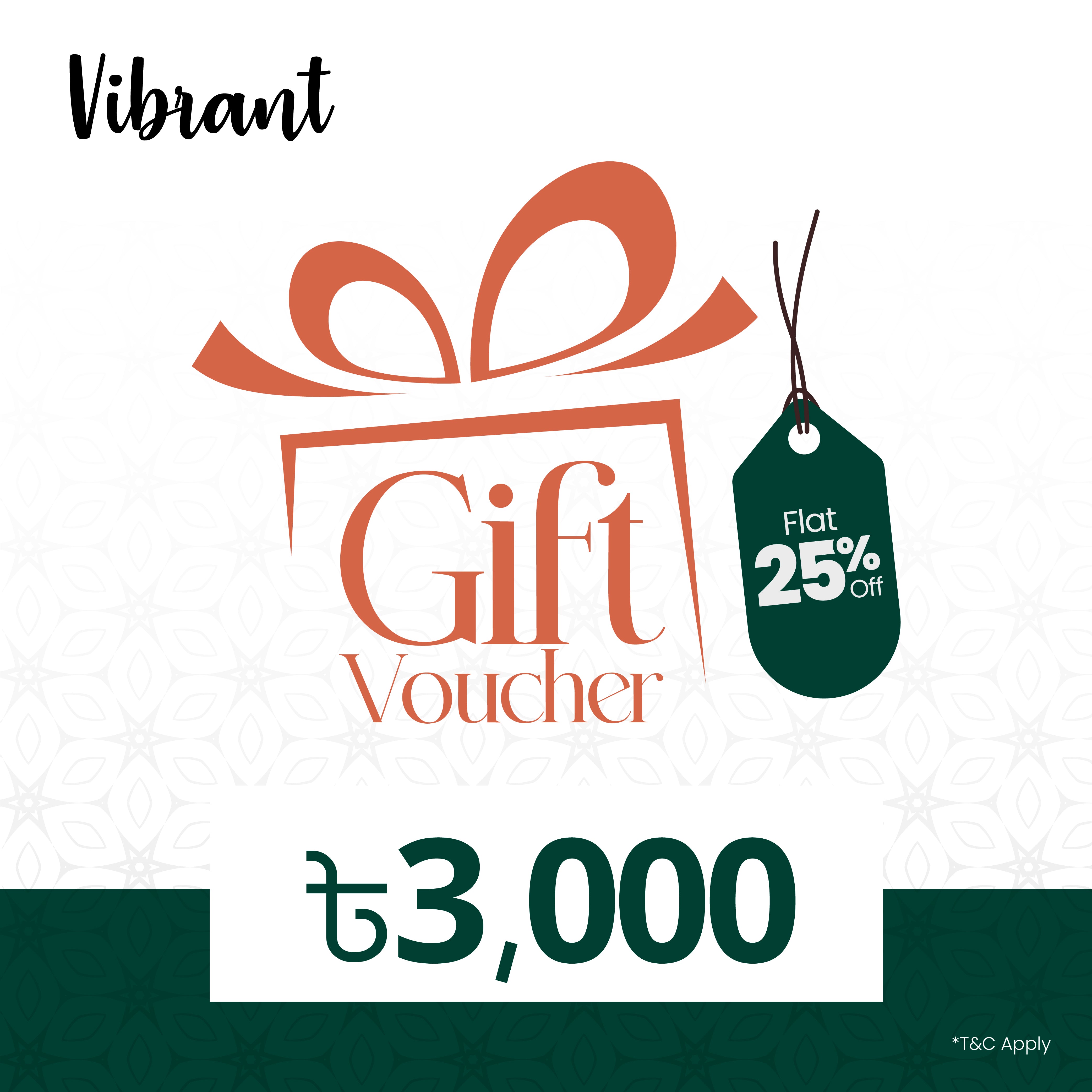 VIBRANT GIFT VOUCHER 3000 - Vibrantbd.com