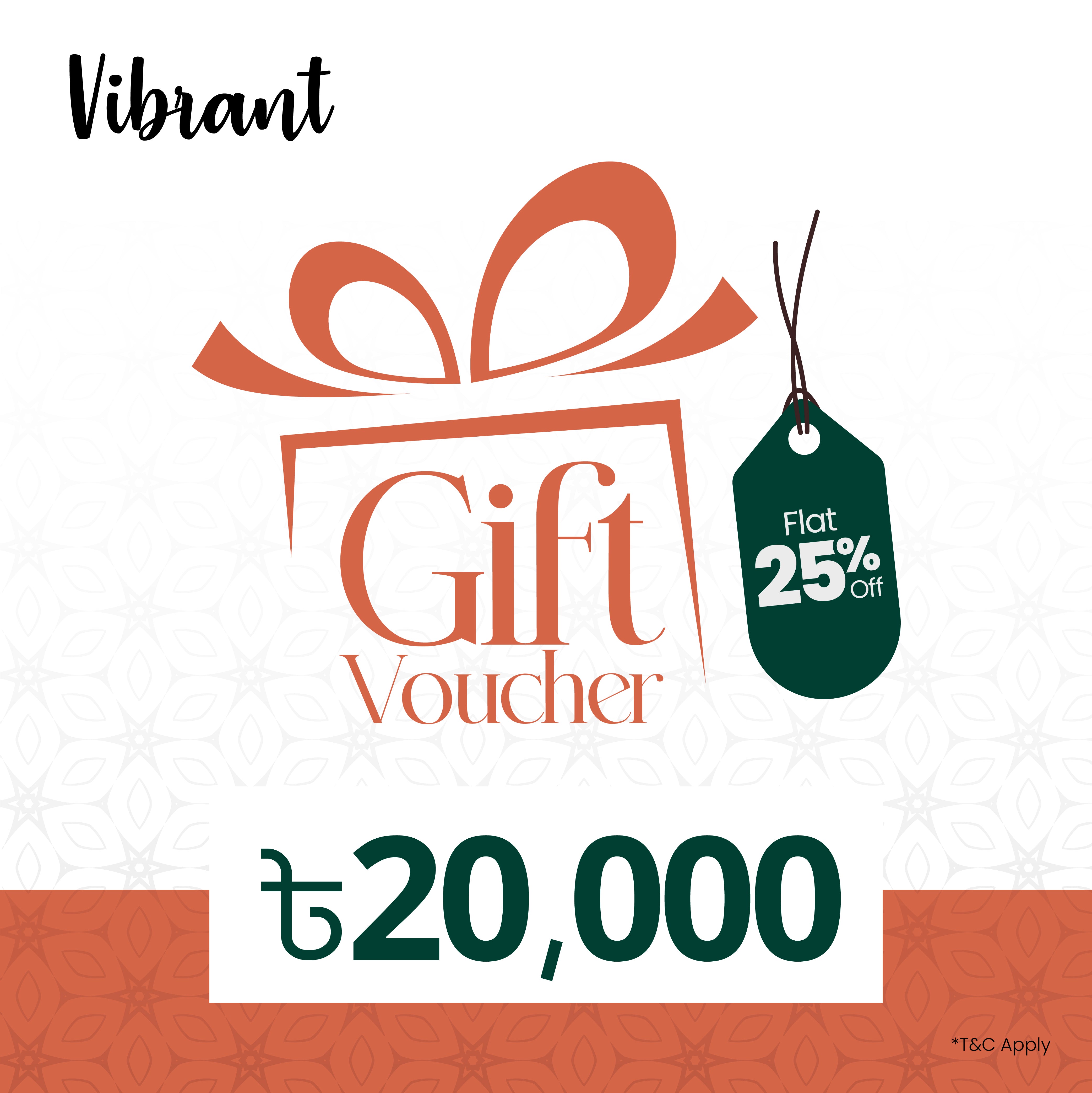 VIBRANT GIFT VOUCHER 20000 - Vibrantbd.com