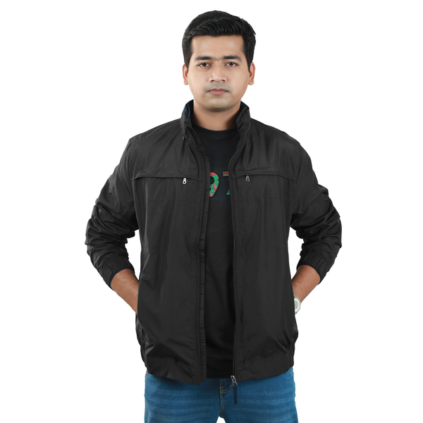 MEN JACKET WITH ADJUSTABLE HOOD