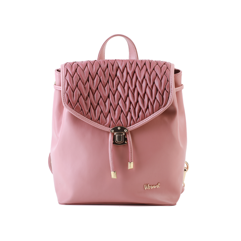 VIBRANT PINK BRAID MULTIFUNCTIONAL BACKPACK 11.5"